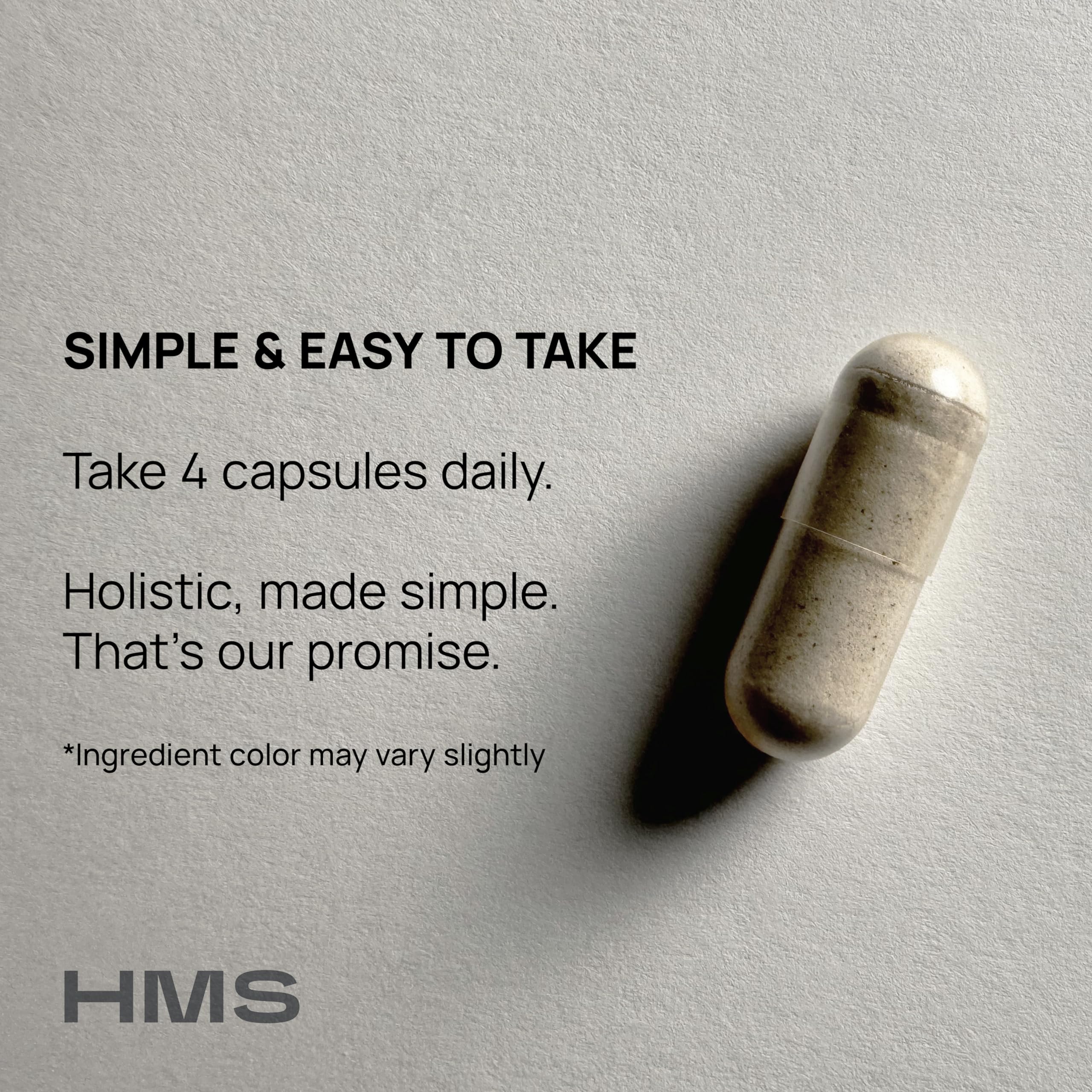 HMS Nutrition Premium Bee Pollen Daily Dietary Supplement - Includes Propolis & Royal Jelly - 3250mg Non-GMO, 120 Vegetarian Capsules - 30 Day Supply