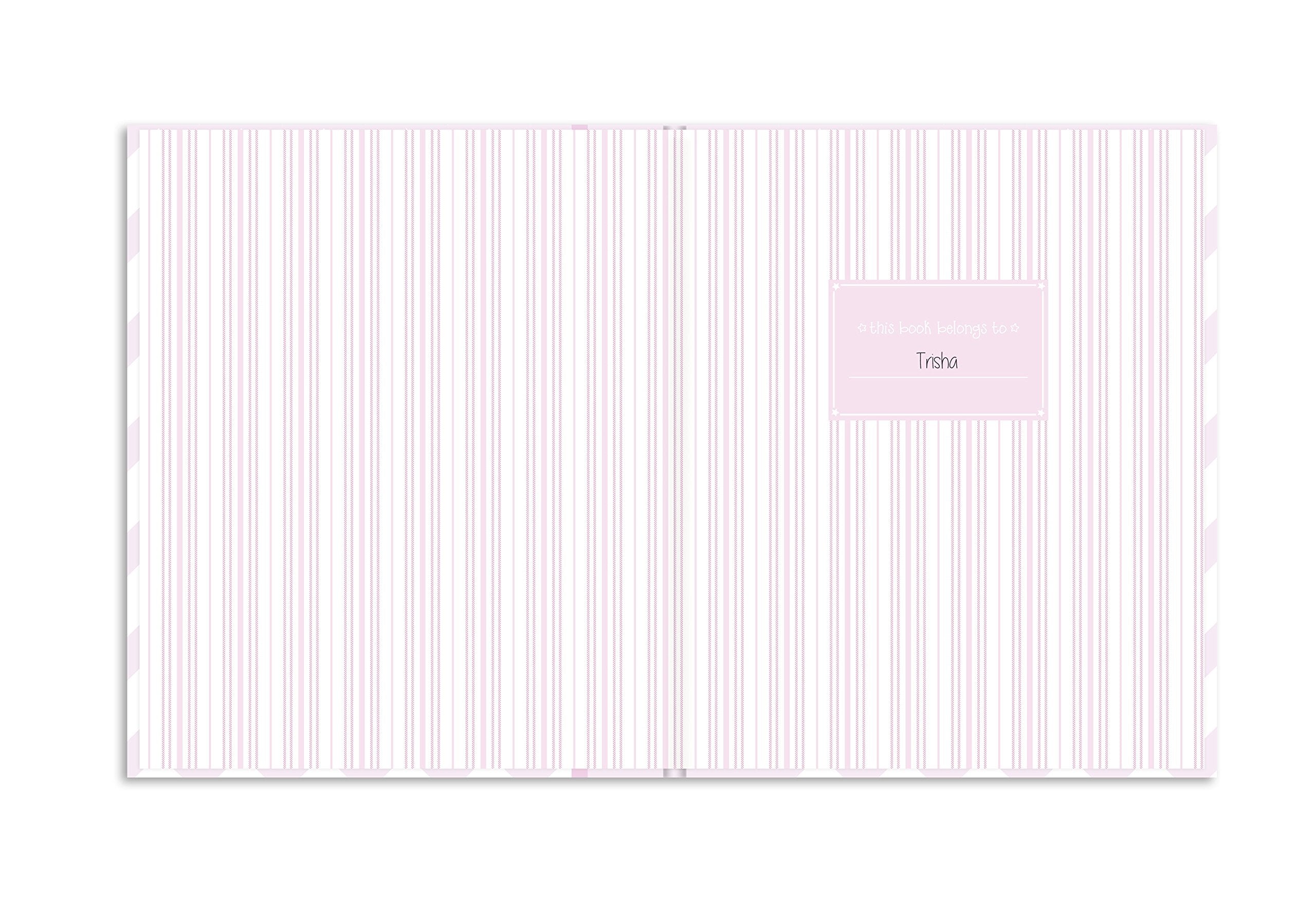 Lil Peach First 5 Years Chevron Baby Memory Book, Newborn Milestone Journal, Baby Girl Gift, Gift For New And Expecting Parents, Pink 1 Count (Pack of 1)