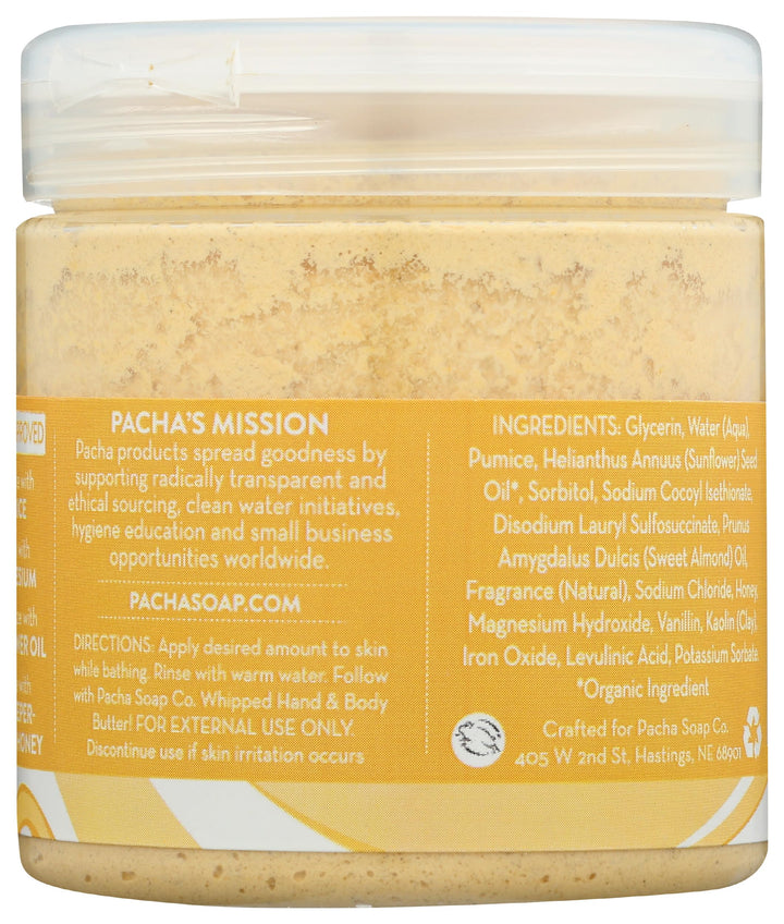 Pacha Soap, Soap Scrub Whipped Vanilla Almond, 8 Ounce