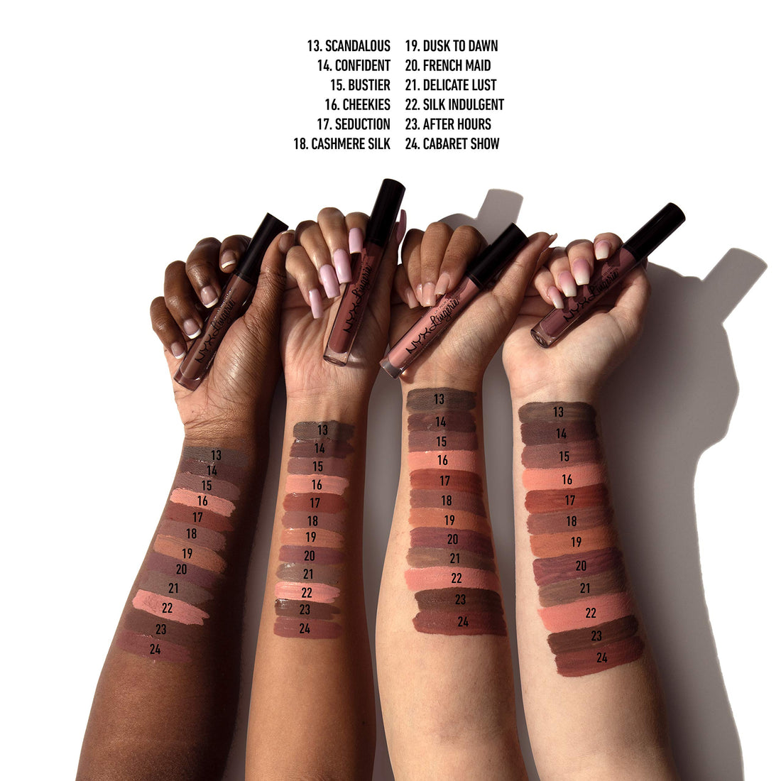 Nyx Professional Makeup Lip Lingerie Liquid Lipstick, Delicate Lu, 4ml