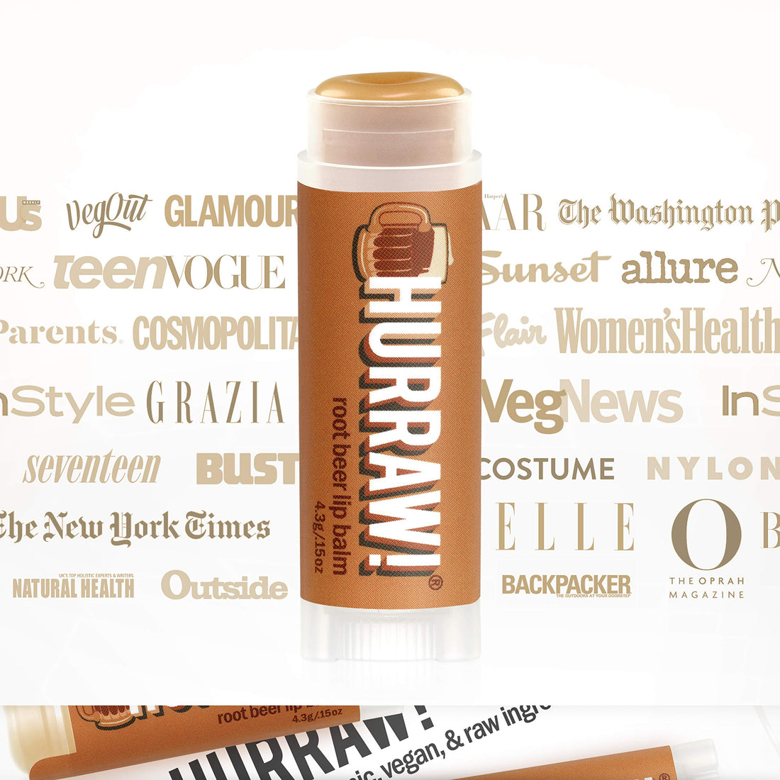 Hurraw! Root Beer Lip Balm, 3 Pack: Organic, Certified Vegan, Cruelty and Gluten Free. Non-GMO, 100% Natural Ingredients. Bee, Shea, Soy and Palm Free. Made in USA