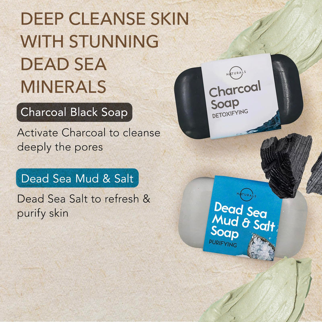 O Naturals 6-Piece Black Soap Bar Collection. 100% Natural. Organic Ingredients. Helps Treat Acne, Repairs Skin, Moisturizes, Deep Cleanse, Luxurious. Face & Body Women & Men. Triple Milled, Vegan 4oz