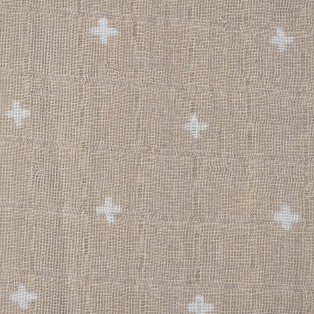 Little Unicorn Premium Crib Sheet | Breathable & Super-Soft Muslin Fabric (Taupe Cross)