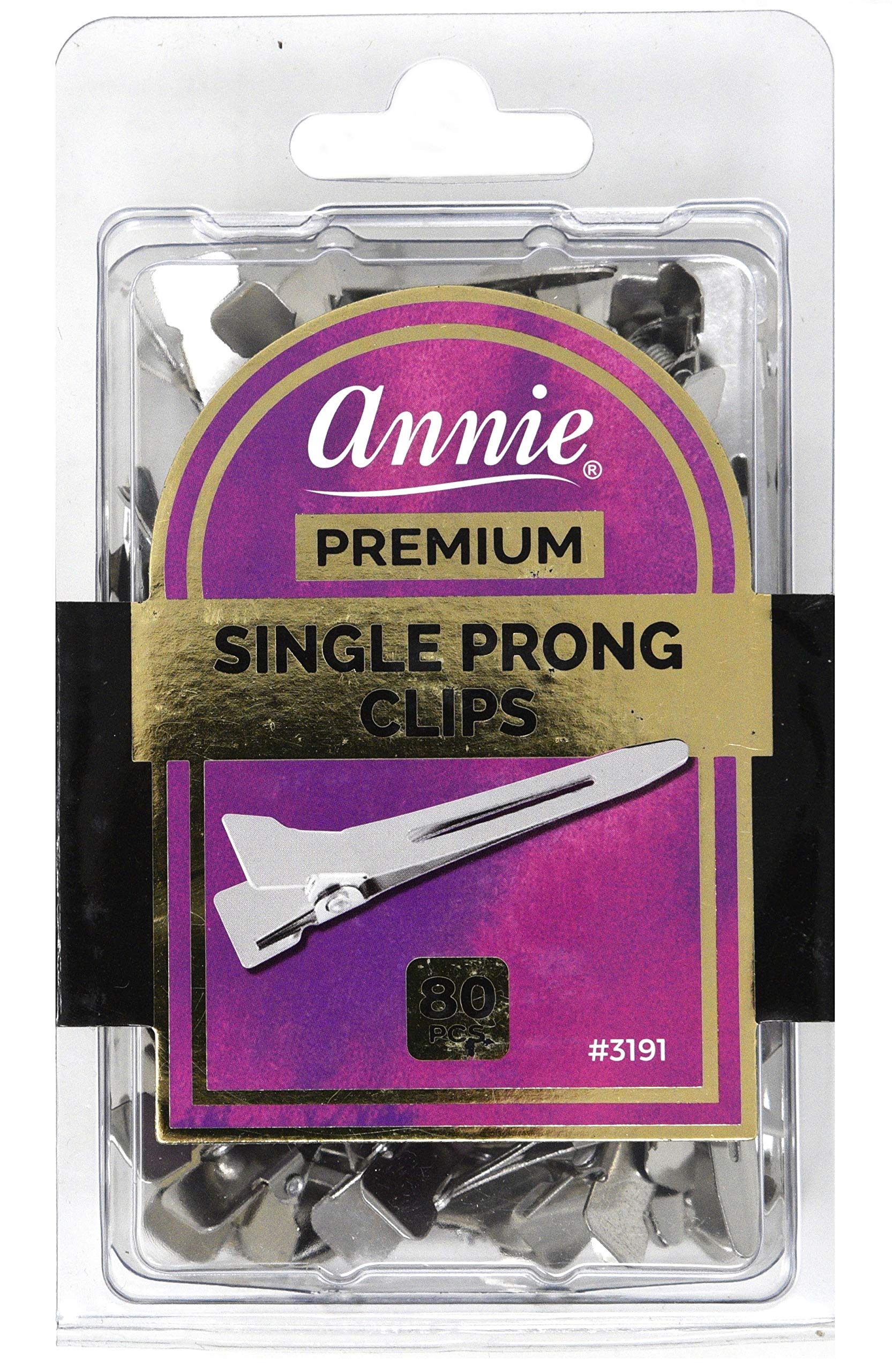 Annie Single Prong Clips, 80 Count