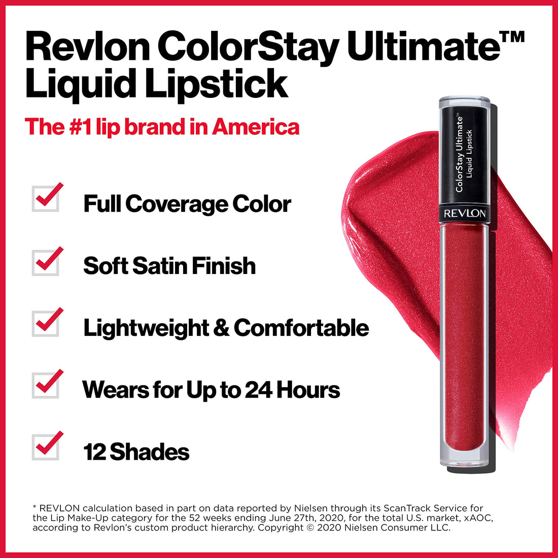 Revlon ColorStay Ultimate Liquid Lipstick, Longwear Rich Lip Colors, Wears for Up to 24 Hours, Satin Finish, 025 Premier Plum, 0.1 fl oz