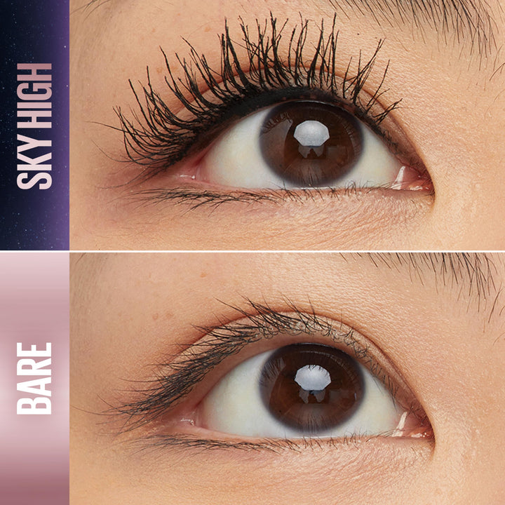 Maybelline Lash Sensational Sky High Waterproof Mascara Makeup, Volumizing, Lengthening, Defining, Curling, Multiplying, Buildable Formula, Very Black, 1 Count