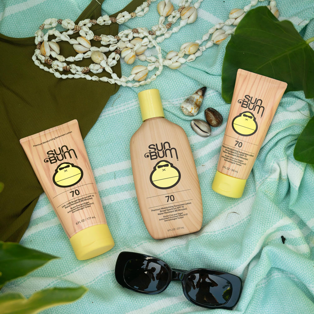 Sun Bum Original Moisturizing Sunscreen Lotion, SPF 70, 3 oz. Tube, 1 Count, Broad Spectrum UVA/UVB Protection, Hypoallergenic, Paraben Free, Gluten Free