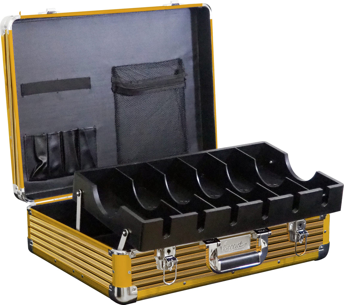 Vincent Master Case Travel Stylist Barber Case, Large, Gold