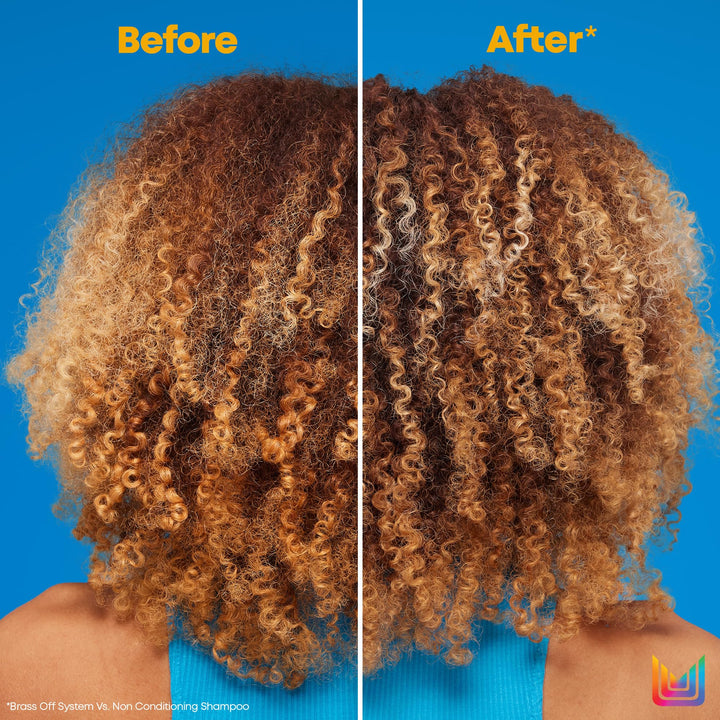 Matrix Brass Off Blue Shampoo | Refreshes, Tones & Neutralizes Brassy Tones | Color Depositing Shampoo | For Lightened Brunettes or Dark Blondes | For Color Treated Hair