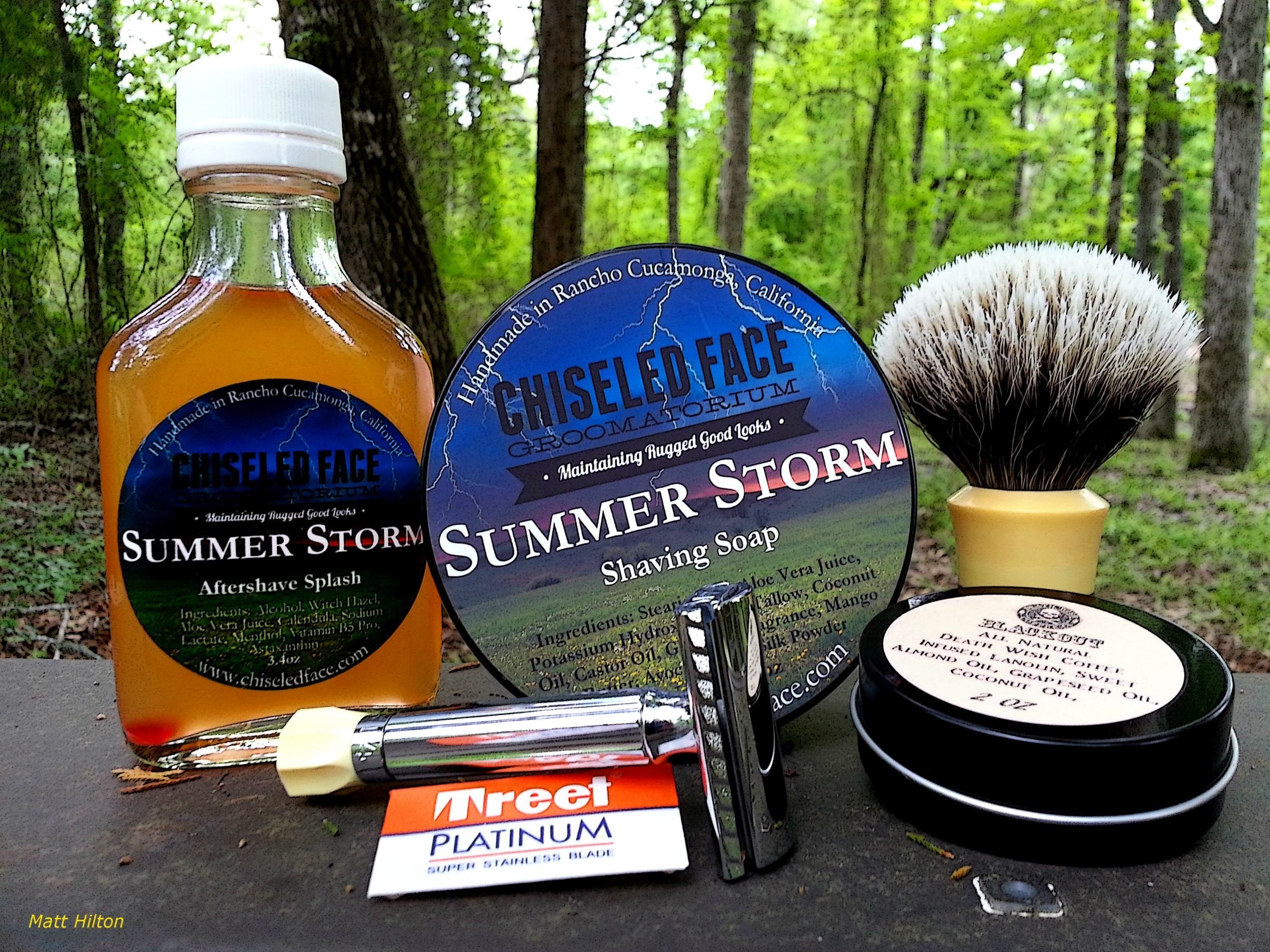 Summer Storm by Chiseled Face - Handmade Luxury Shaving Soap - Rich, Thick Lather - Smooth, Comfortable Shaves - Tallow-Based Soap - Made in the USA