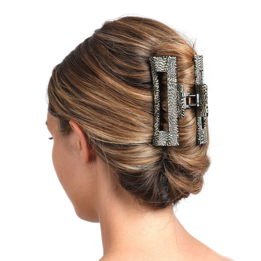 France Luxe Large Cutout Rectangle Jaw - Opera Silver