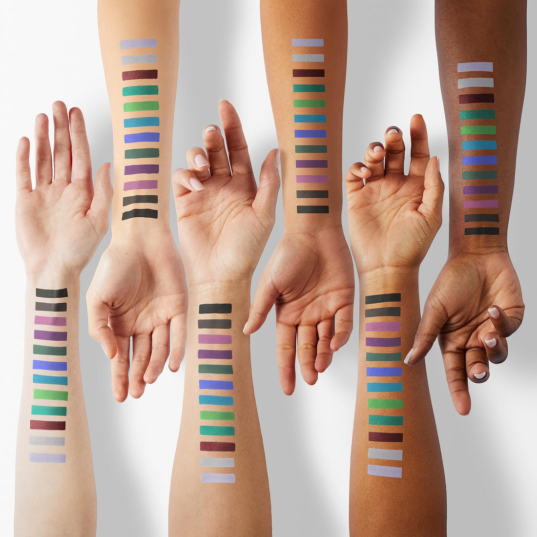 evpct 12Pcs Green Blue White Black Brown Purple Color Gel Glitter Eyeliner Pencils Set for Women Waterline Waterproof Smudge Proof lapiz de ojos delineador de ojos contra el agua Eye Liner Makeup 1