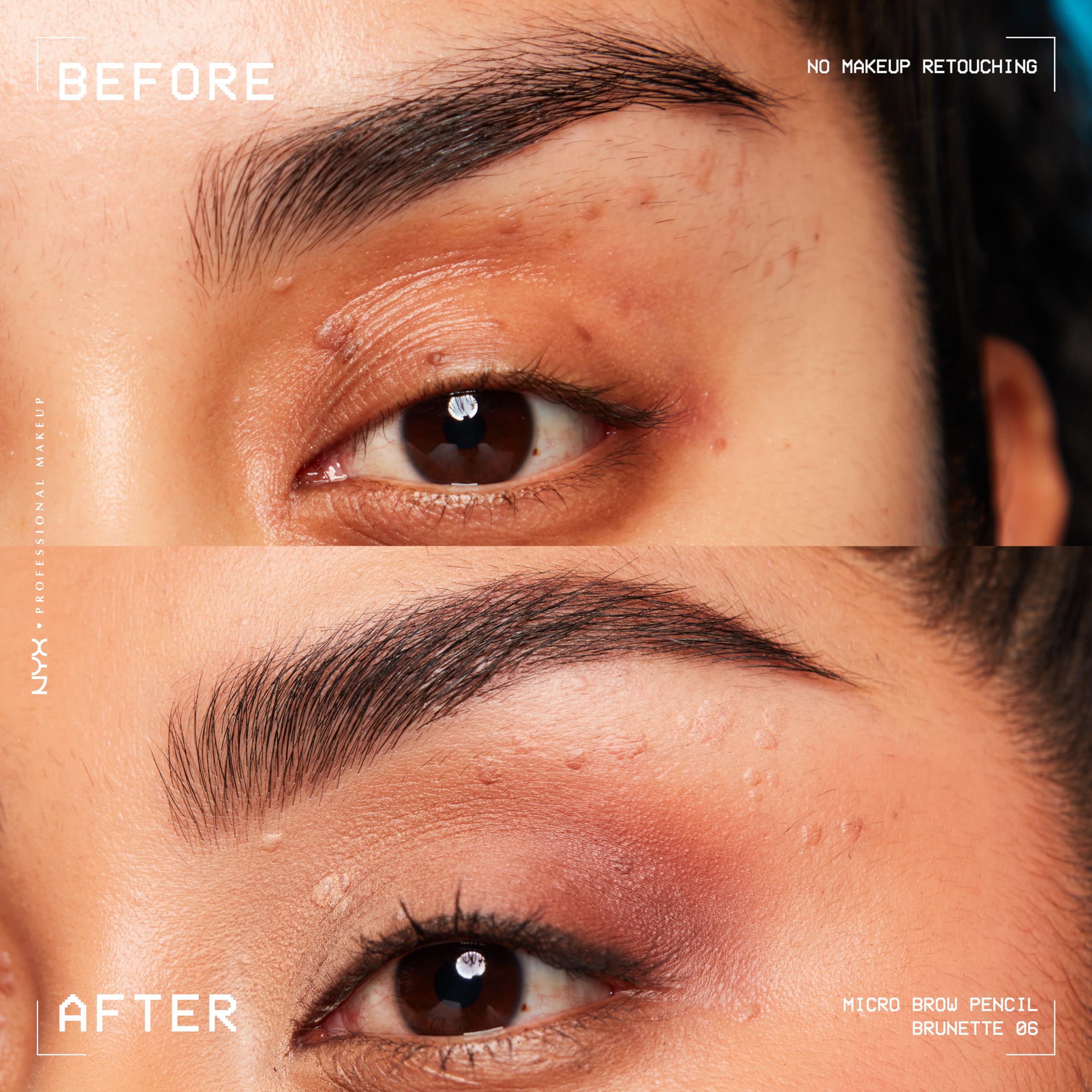 NYX Professional Makeup Micro Eyebrow Pencil, Black, 0.09 g