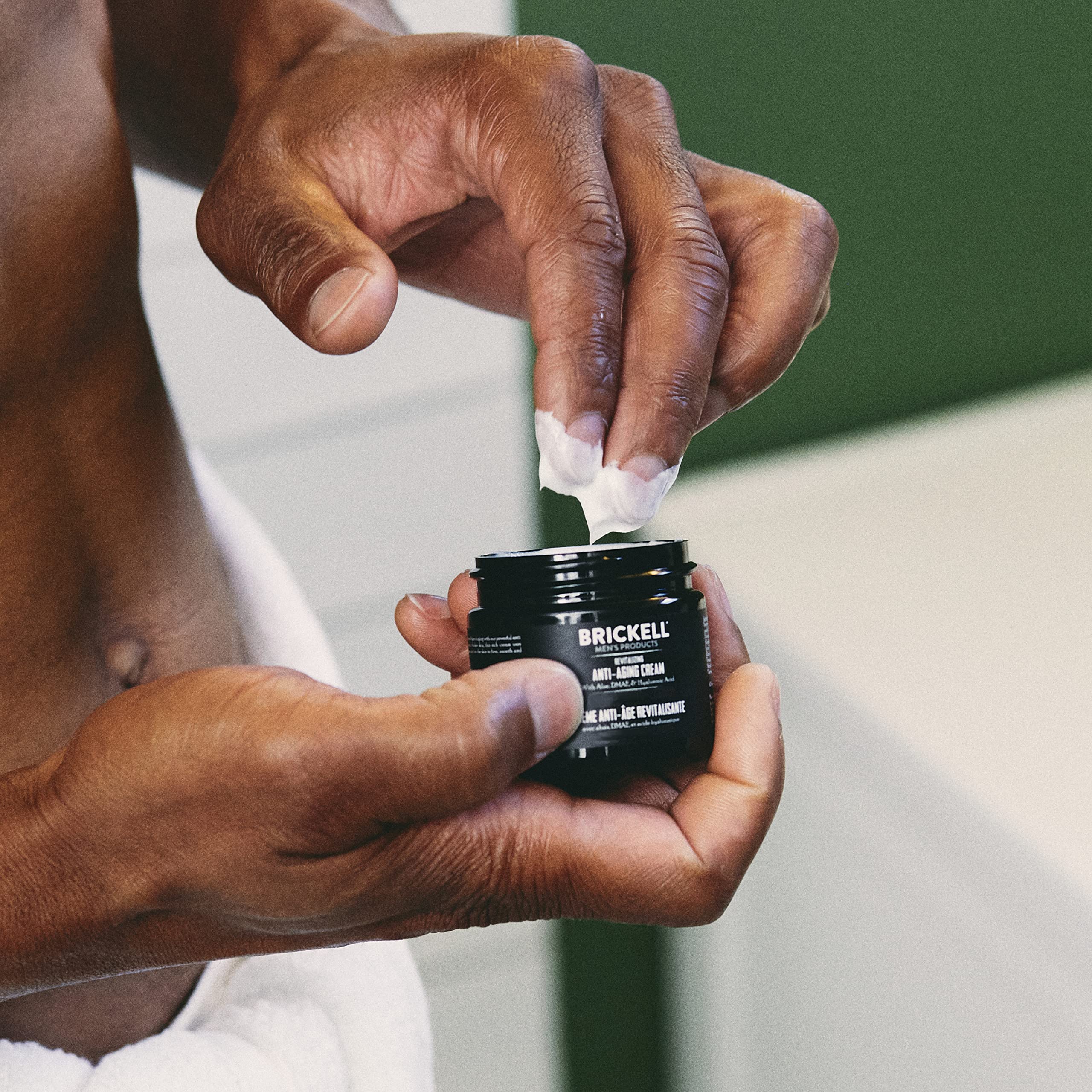 Brickell Men's Products Revitalizing Anti-Aging Cream For Men, Natural & Organic Anti Wrinkle Night Face Cream - 2 Oz - Unscented