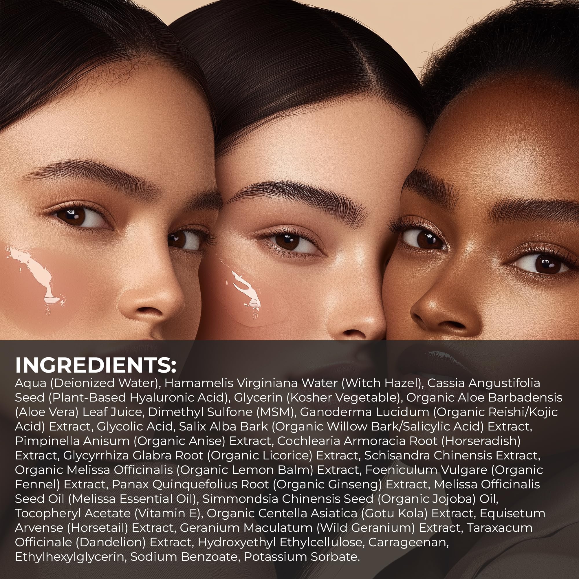 Hyaluronic Acid Face Serum: Pure Hyaluronic Acid Infused with Kojic - Unscented - Made in USA - 50ml/1.7oz