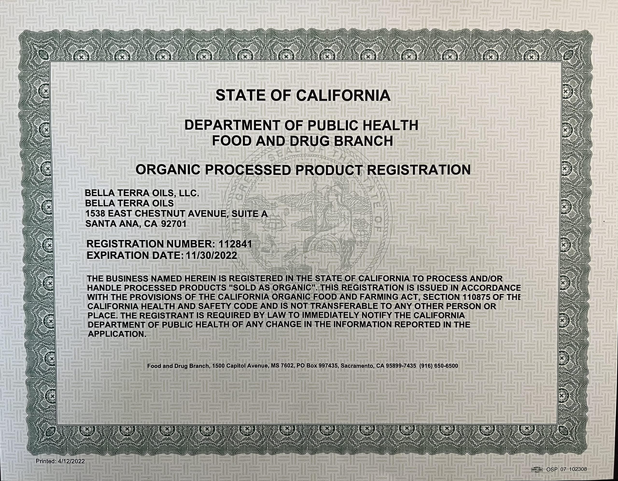 Tamanu Oil 4 oz Foraha. 100% Pure. Cold-pressed. Unrefined. Organic. Natural. - Bella Terra Oils