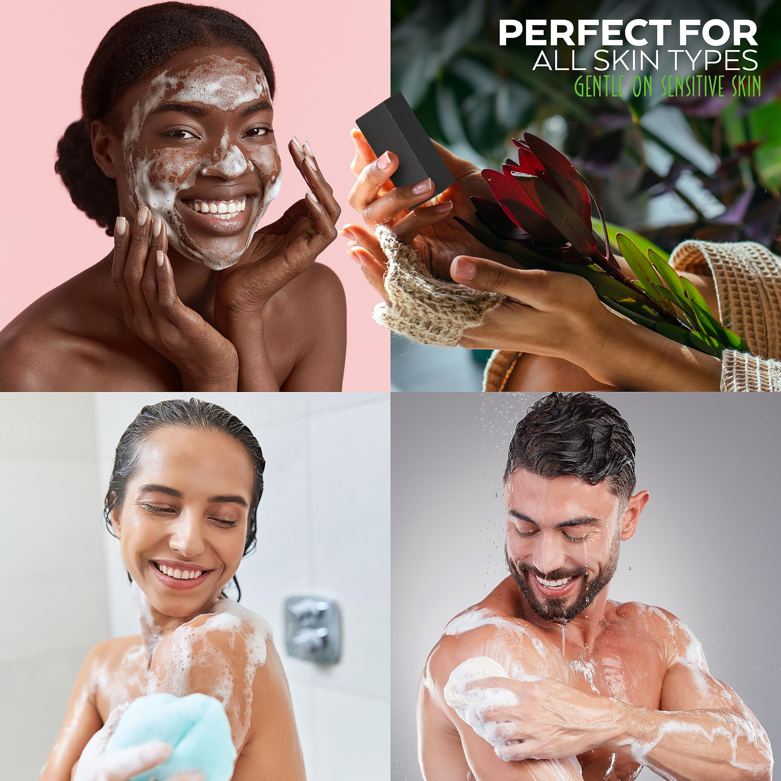 Aspen Kay Naturals Handmade Dead Sea Mud Soap Bar, Activated Charcoal & Pure Essential Oils, 4.5 oz Bar