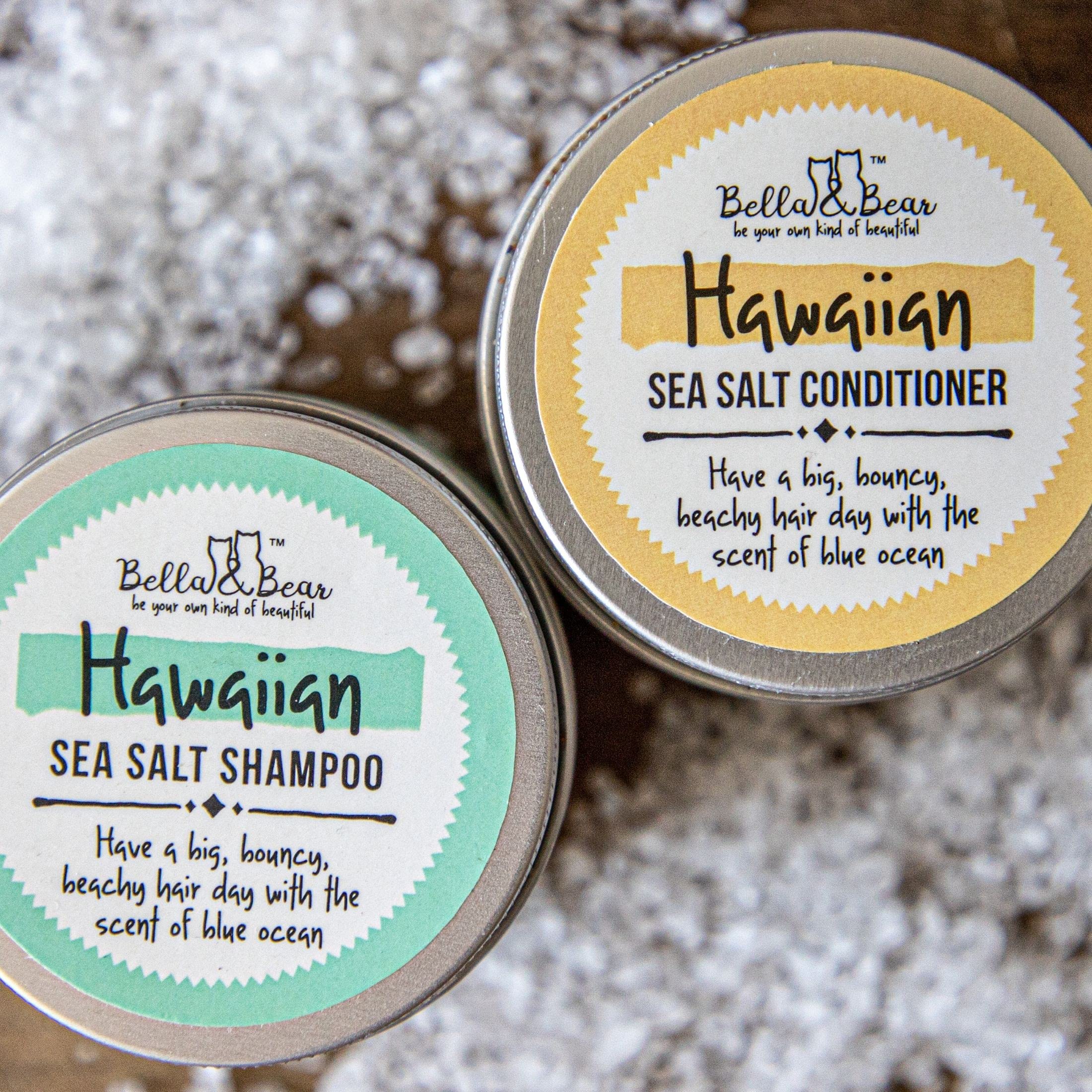 Bella & Bear Hawaiian Sea Salt Volumizing Shampoo, Exfoliating, Cruelty Free, Ocean Scent, 6.7oz