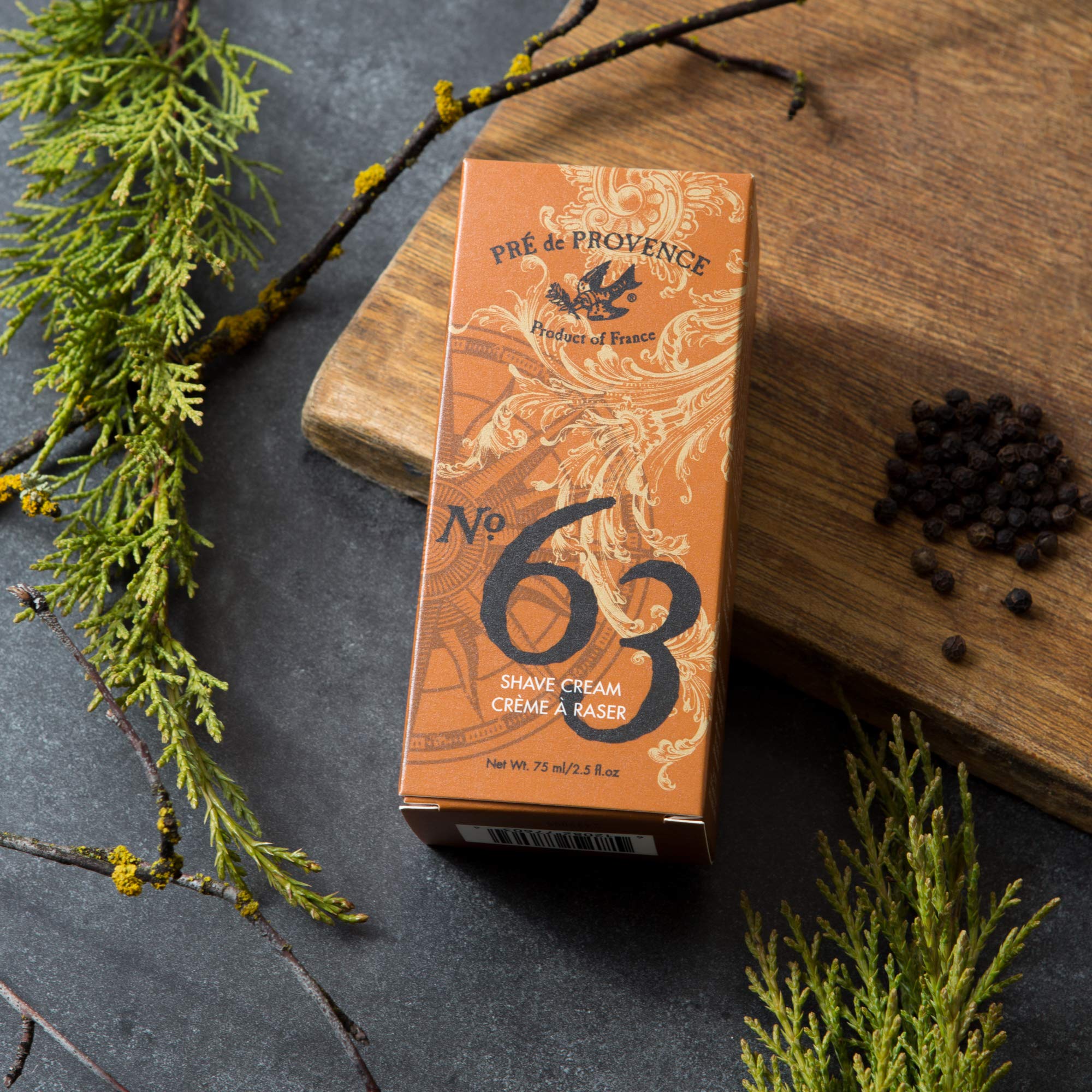 No. 63 Men's Shave Cream, Aromatic, Warm, & Spicy Masculine Fragrance, Enriched With Natural & Repairing Shea Butter (2.5 fl oz)