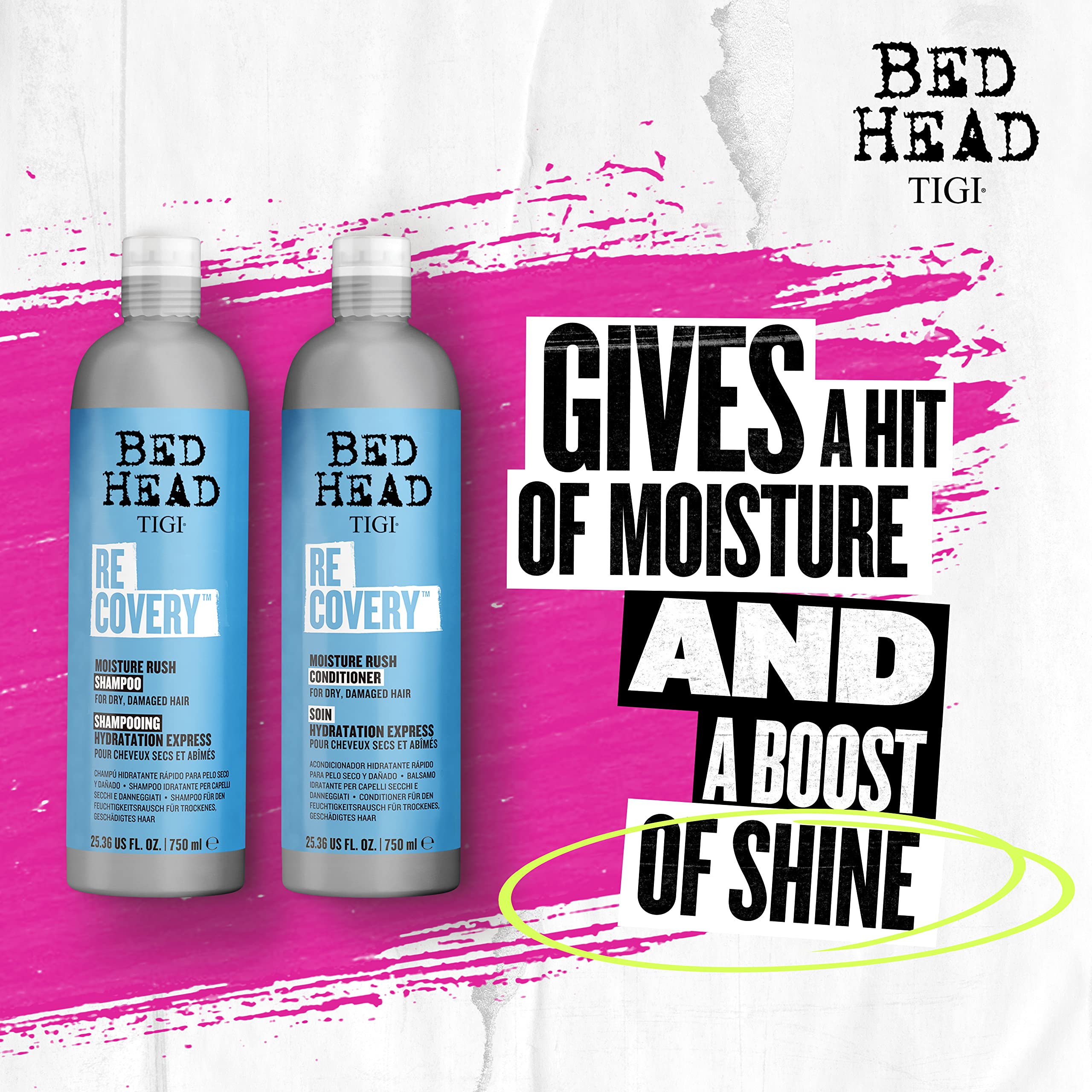 TIGI Bed Head Shampoo & Conditioner For Dry Hair Recovery With Prickly Pear Cactus Extract 2 x 25.36 fl oz