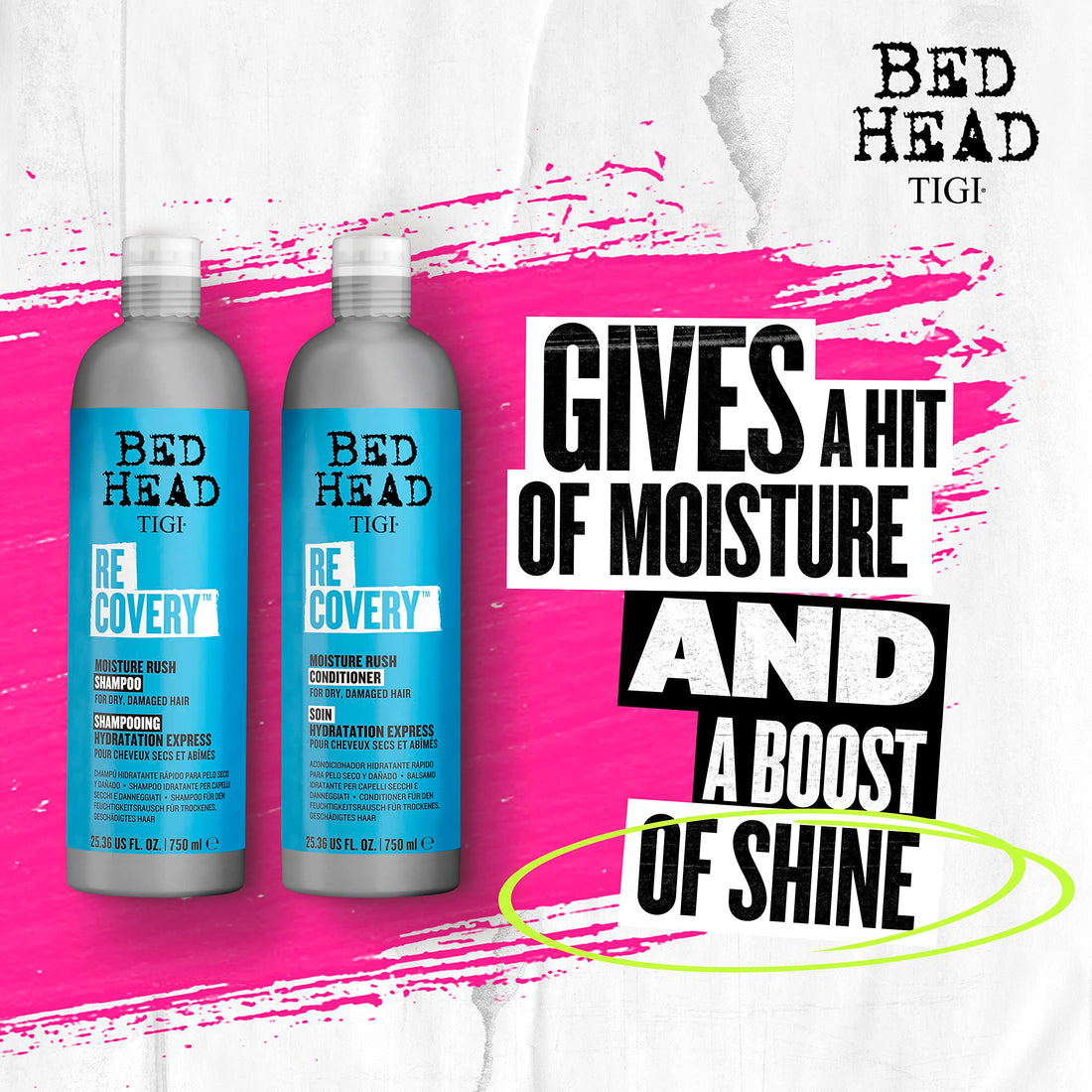 TIGI Bed Head Shampoo & Conditioner For Dry Hair Recovery With Prickly Pear Cactus Extract 2 x 25.36 fl oz