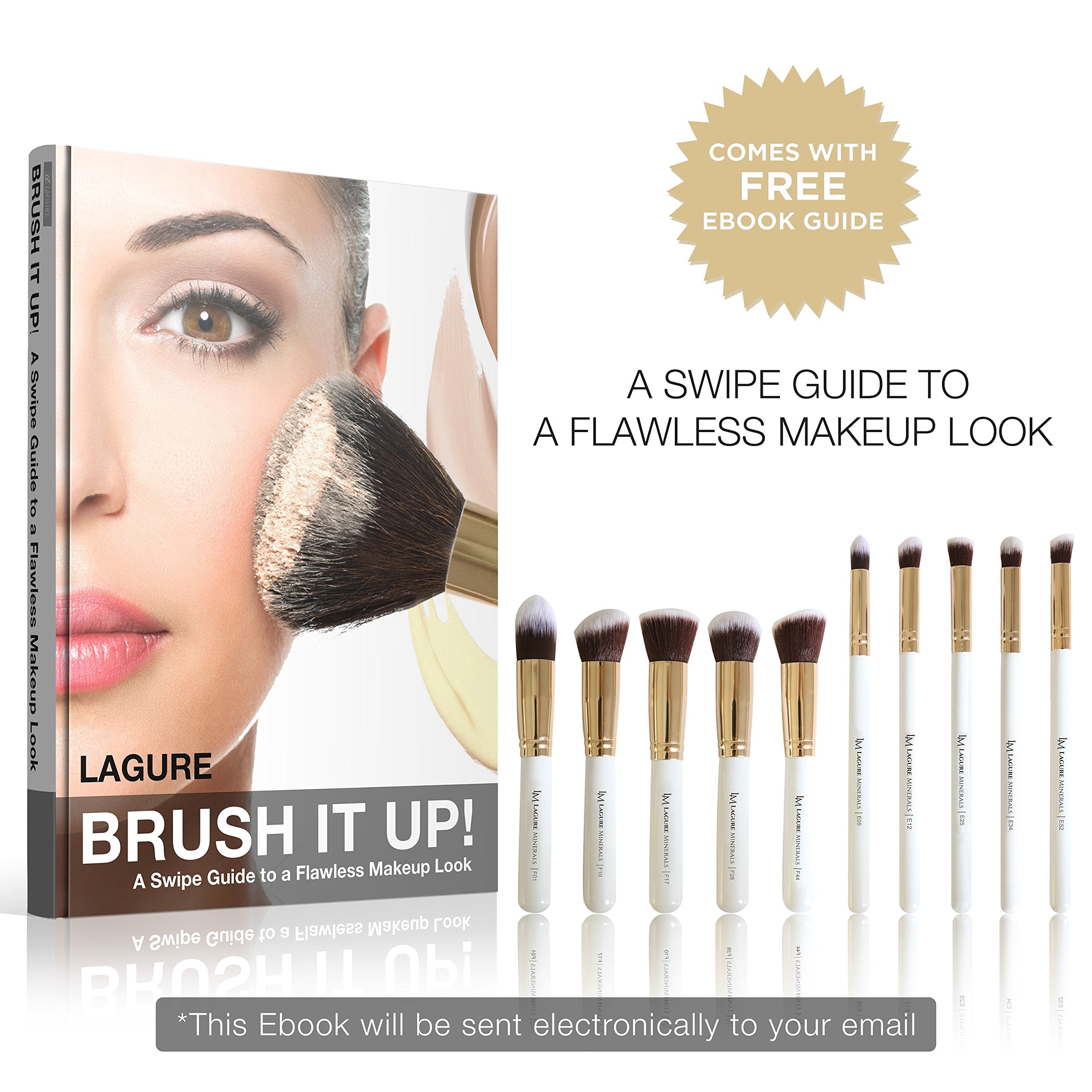 Premium Synthetic Kabuki Makeup Brush Set - The Perfect Cosmetic Brushes for Your Eyeshadow, Contour Kit, Blush, Foundation, Concealer Face Powder and Eyeliner