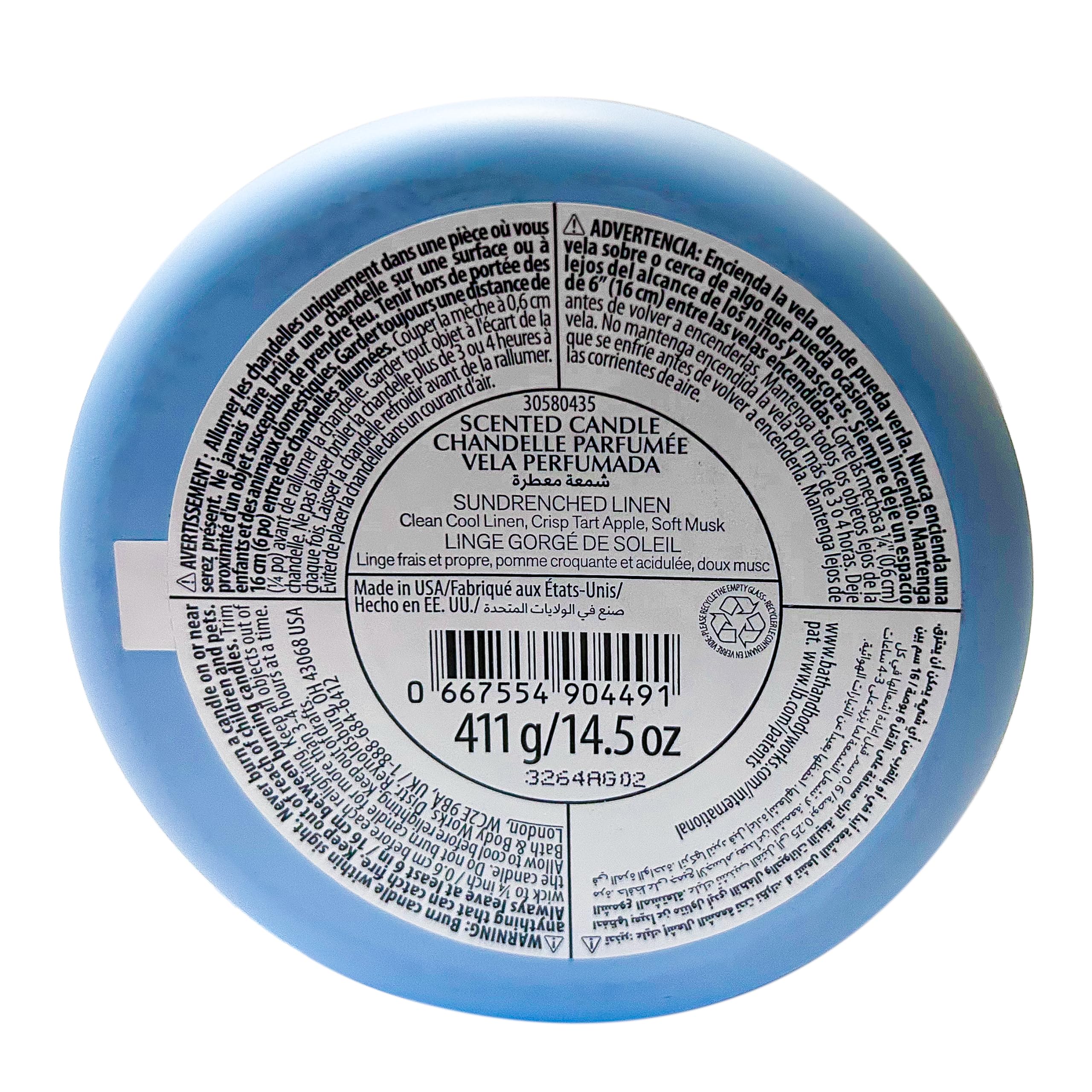 Bath & Body Works, White Barn 3-Wick Candle w/Essential Oils - 14.5 oz - New Core Scents! (Sundrenched Linen)