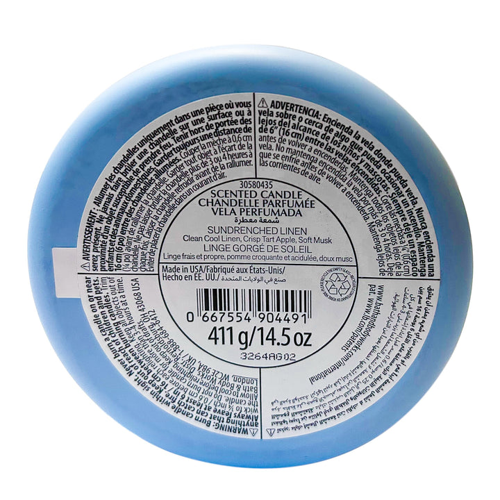 Bath & Body Works, White Barn 3-Wick Candle w/Essential Oils - 14.5 oz - New Core Scents! (Sundrenched Linen)