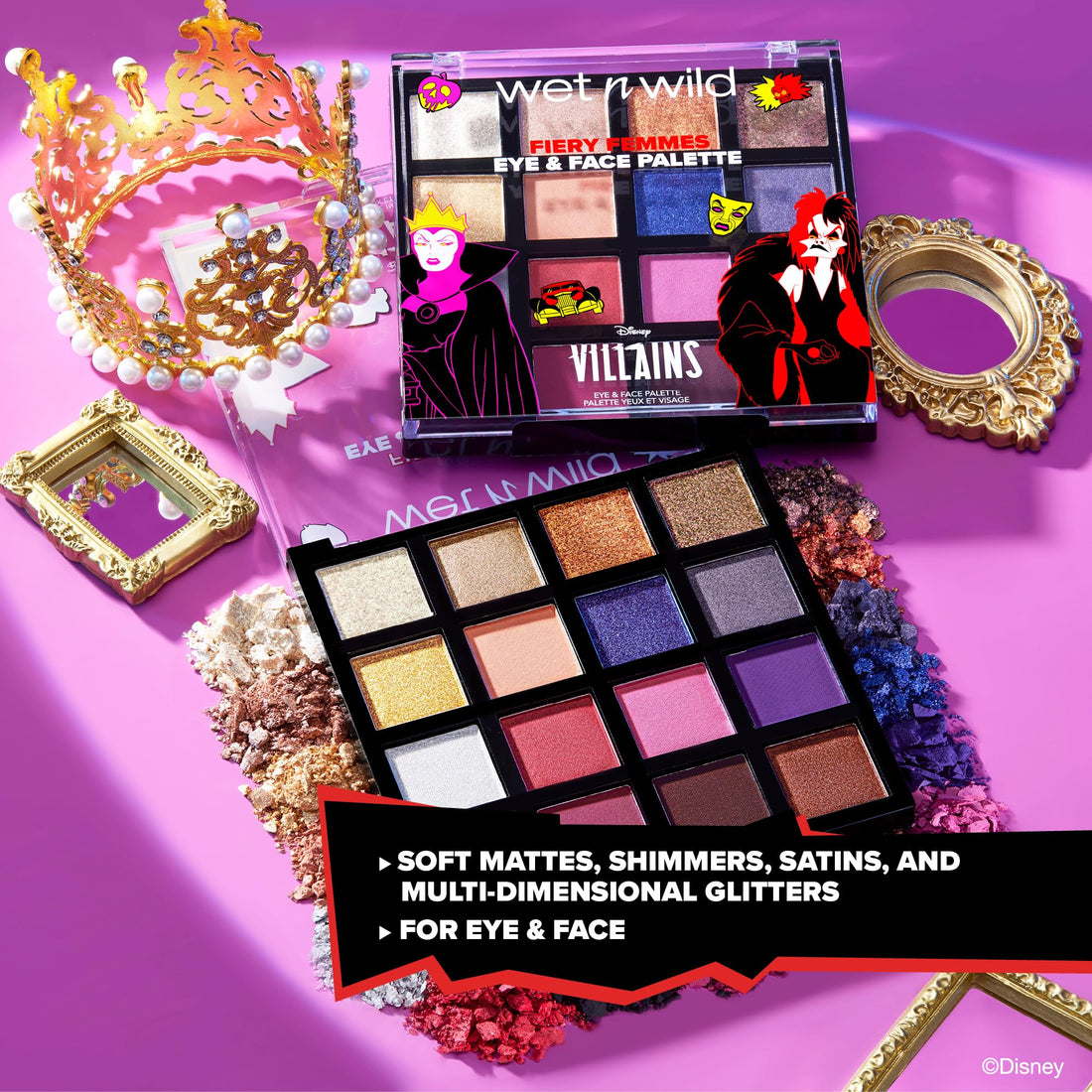 wet n wild Disney Villains Fiery Femmes Eye & Face Palette – Unleashed