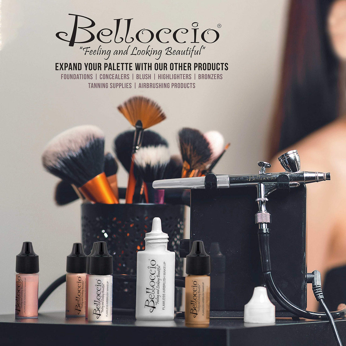 Half Ounce Bottle of Pink Delight Blush Belloccio's Professional Flawless Airbrush Makeup Blush