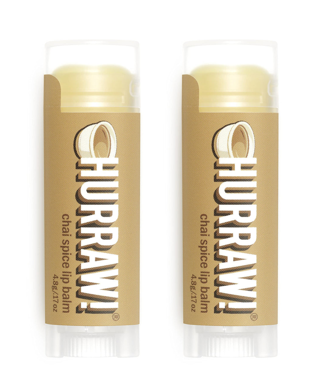 Hurraw! Chai Spice Lip Balm, 2 Pack: Organic, Certified Vegan, Cruelty and Gluten Free. Non-GMO, 100% Natural Ingredients. Bee, Shea, Soy and Palm Free. Made in USA