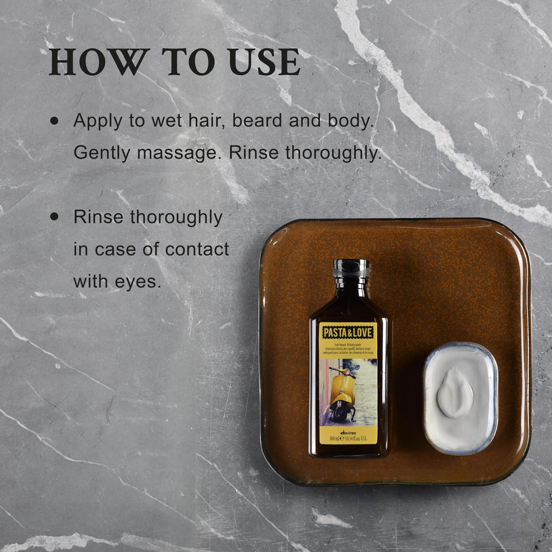 Davines Pasta & Love Men's 3-in-1 Hair, Beard & Body Wash To Cleanse, Condition And Moisturize All Skin Types, 10.14 Fl. Oz.