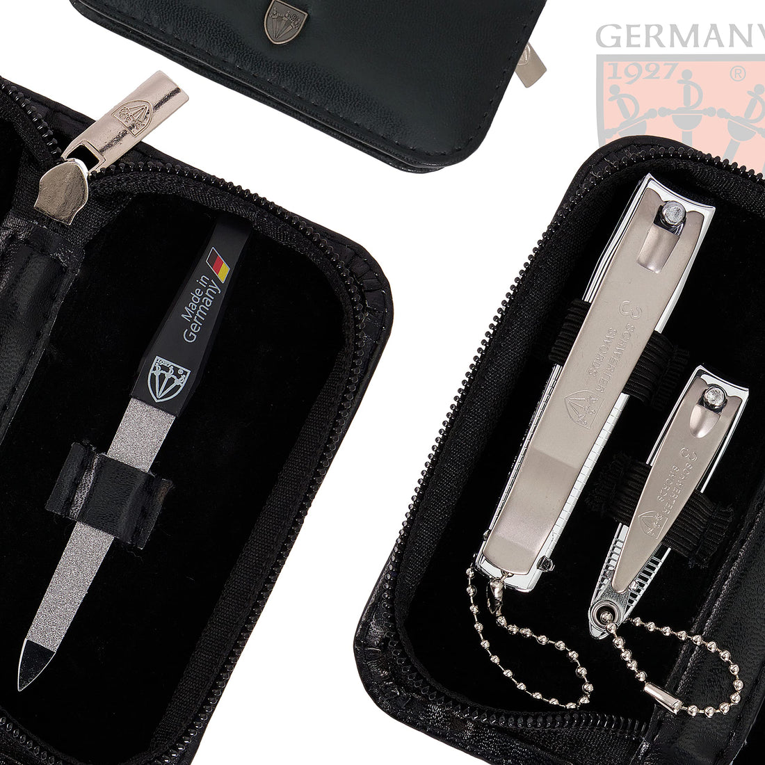 THREE SWORDS - Exclusive 3-Piece MANICURE - PEDICURE - GROOMING - NAIL CARE set / kit / case - basic-standard quality (000811)