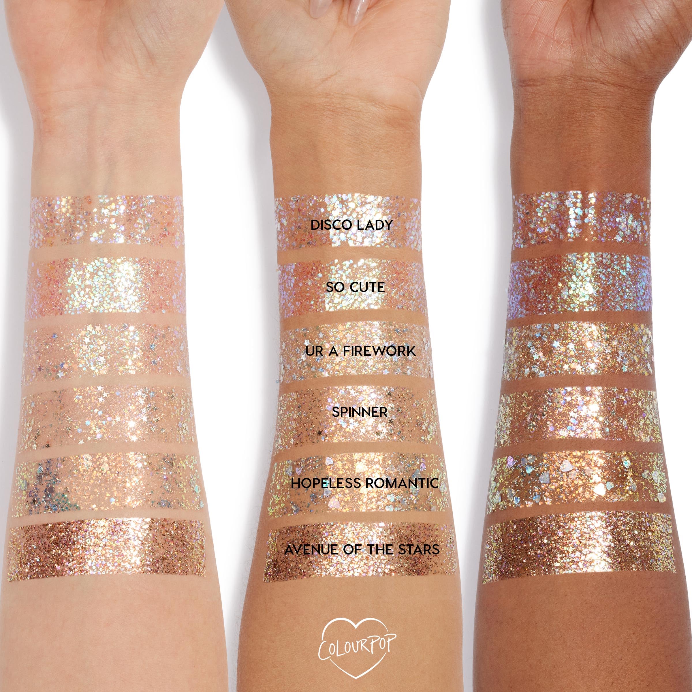 ColourPop Glitterally Obsessed Body Glitter Gel - Multi-Colored Glitter Makeup Made with an Adhesive Gel Formula - Easy to Use & Mess Free - Disco Lady (0.06 oz)