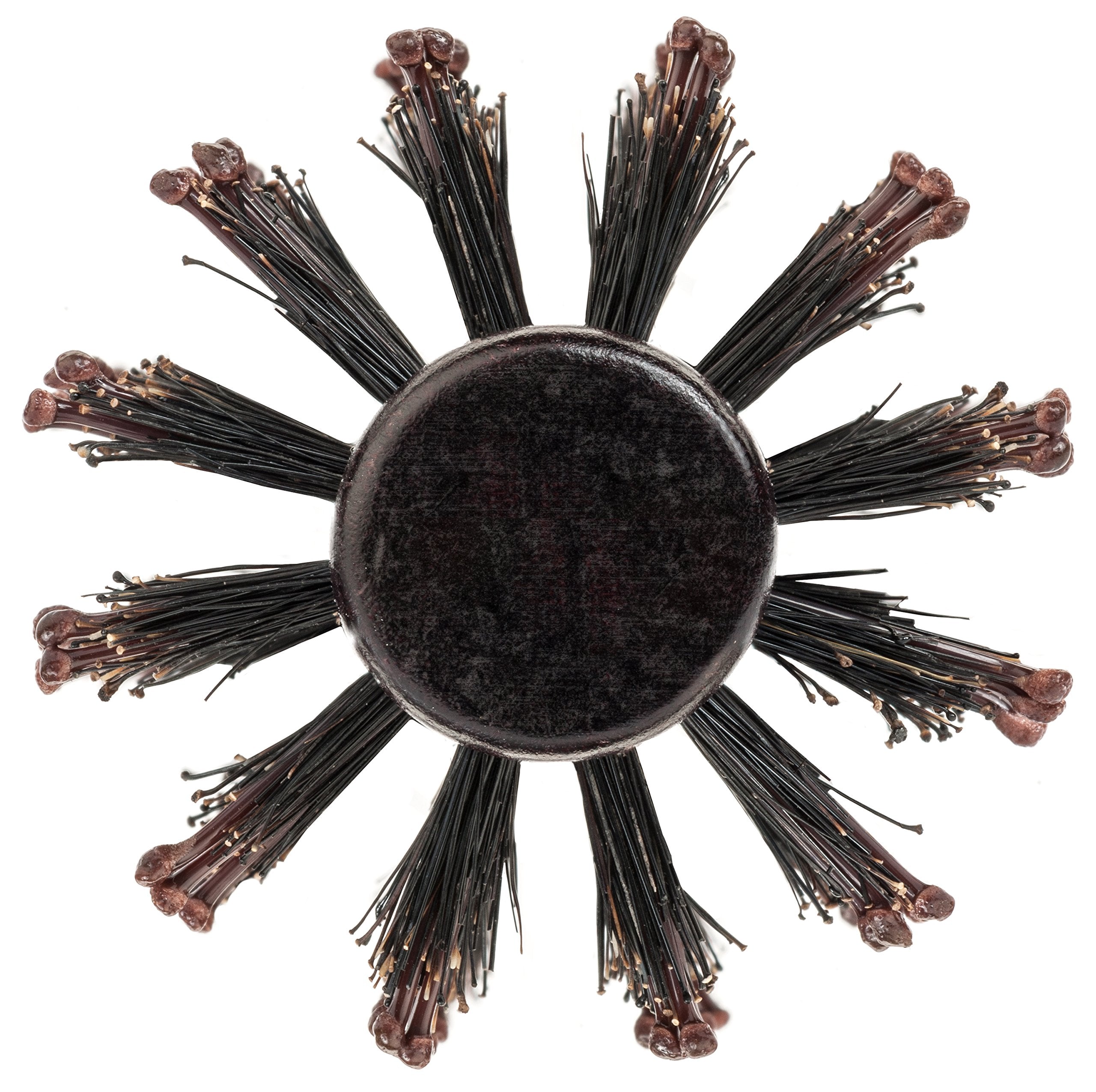 Round Styling Hair Brush - 1.75 Inch Diameter - Boar + Nylon Bristles for Blow Drying, Curling, and Styling Hair - Natural Wooden Handle for Women and Men