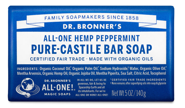 Dr Bronners Magic Soap All One Obpe05 5 Oz Peppermint Dr. Bronner'S Bar Soap