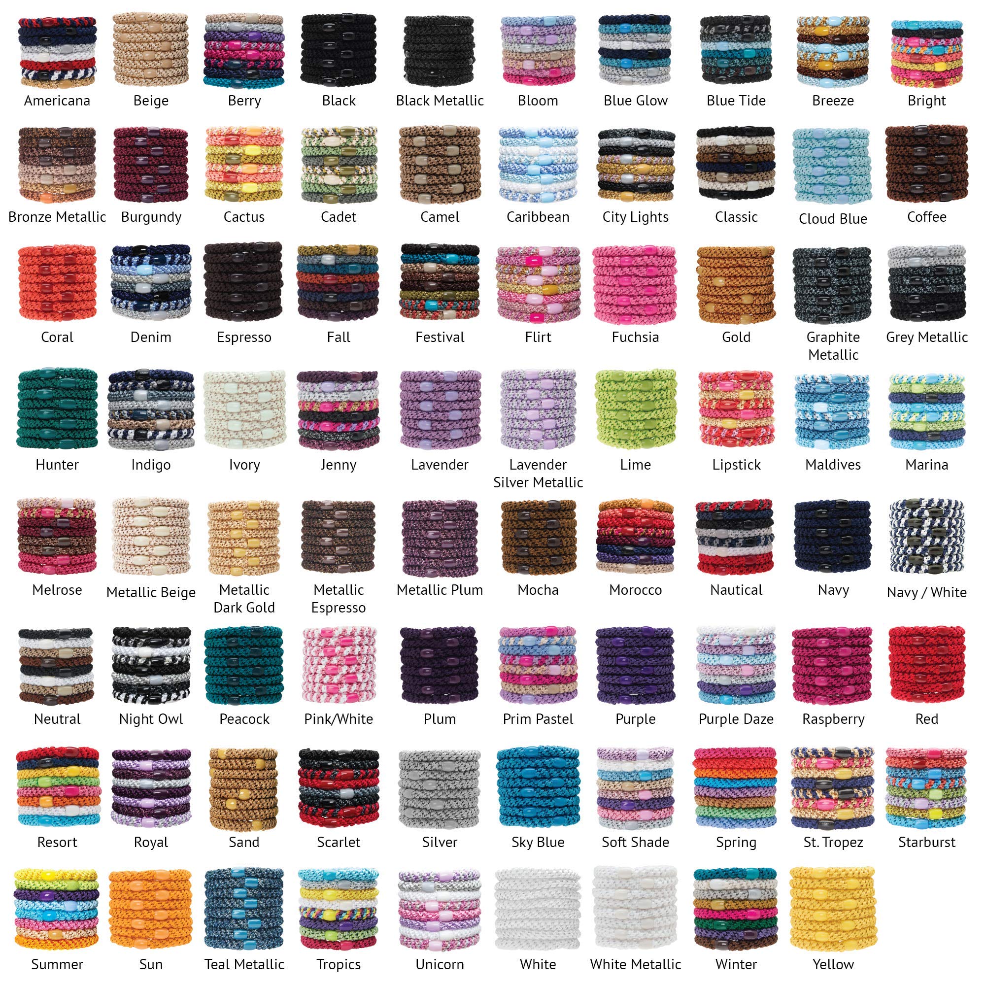 L. Erickson Ponytail Holders - Set of Eight - Hunter by L. Erickson