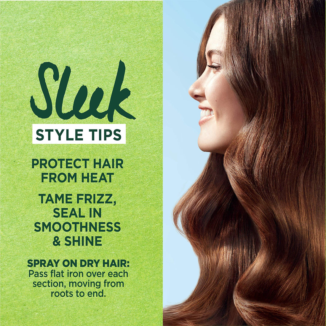 Garnier Fructis Style Flat Iron Perfector Straightening Mist, Sleek , 6 Fl Oz
