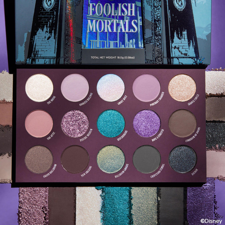 ColourPop x Haunted Mansion Foolish Mortals Eyeshadow Palette - Eye Makeup Palette with Matte, Metallic, Matte Sparkle & Pearlescent Finishes - High-Pigment, Long Lasting Formula (0.58 oz)