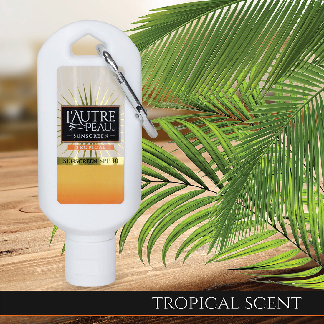 SPF 30 Sunscreen by L'AUTRE PEAU [2 oz. Pocket Tottle with Carabiner Clip] | Special 3 Pack - White Color