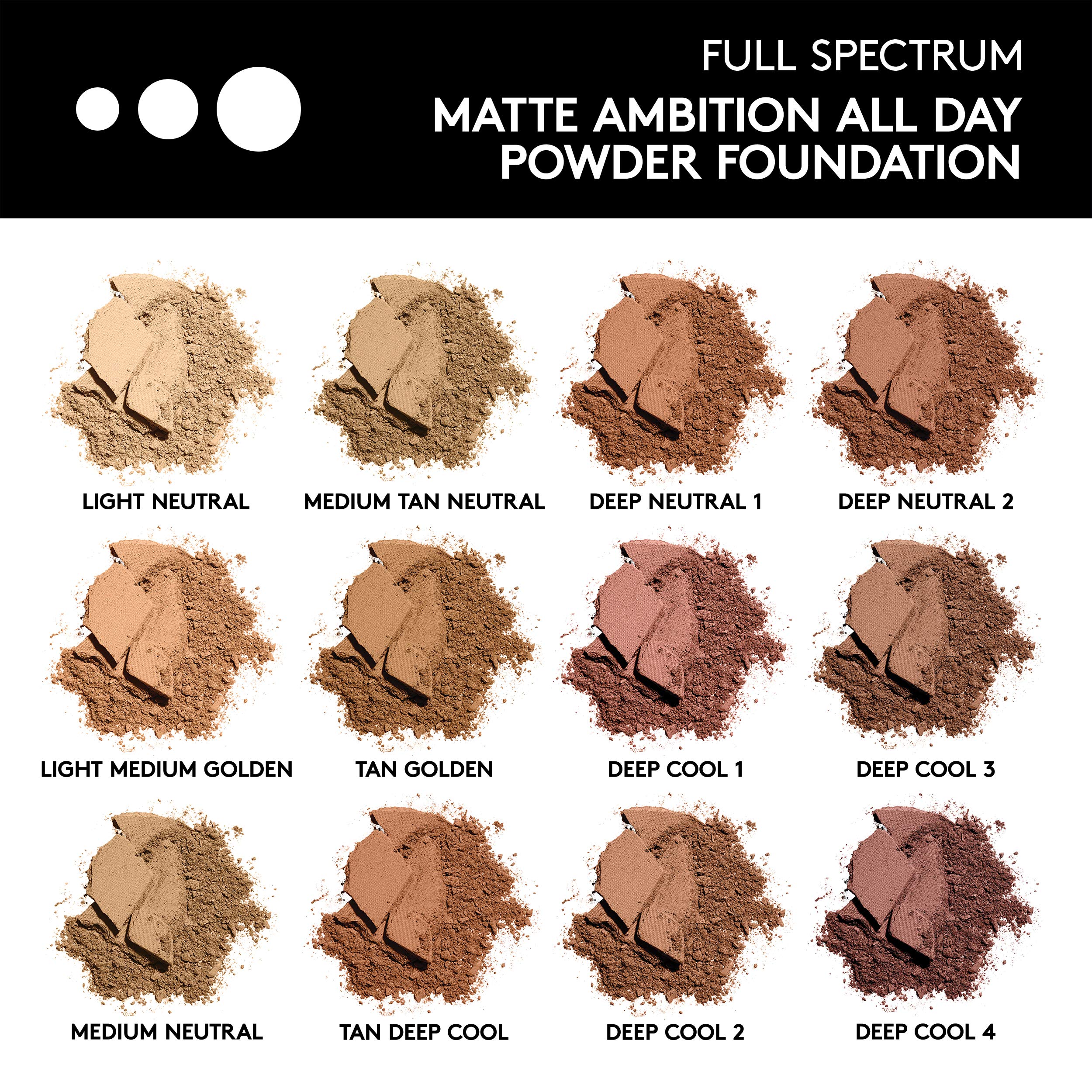 COVERGIRL Matte Ambition, All Day Powder Foundation, Tan-deep Cool, 0.38 Ounce