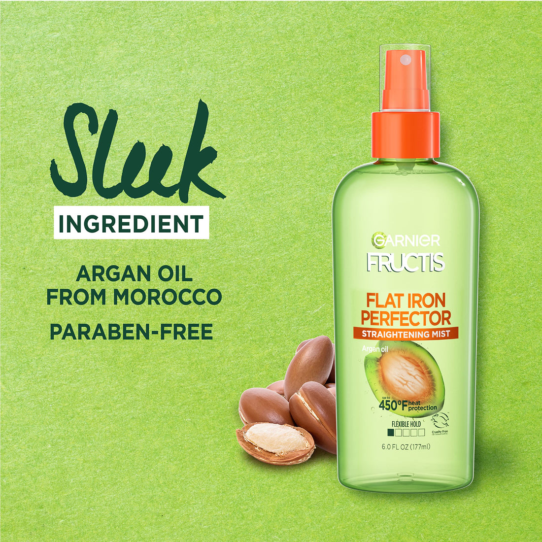 Garnier Fructis Style Flat Iron Perfector Straightening Mist, Sleek , 6 Fl Oz