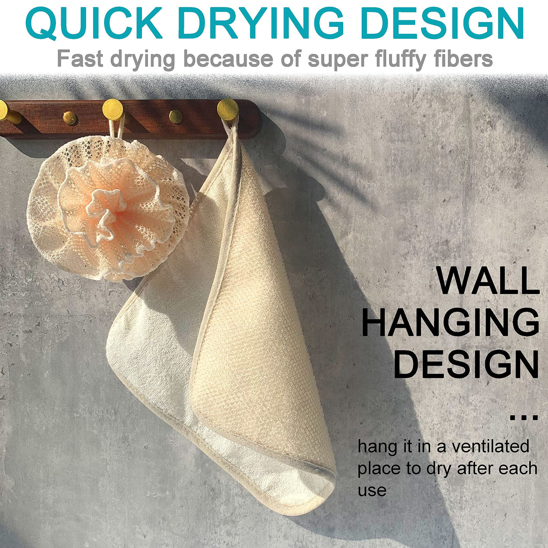 Super Exfoliating Home Spa Weave Loofah Shower Sponge Pouf Mesh Brush - Bath Spa Puff Scrubber Ball - Face Body Poof - Rich Foams Bubble(4.7 Each) Pack of 4