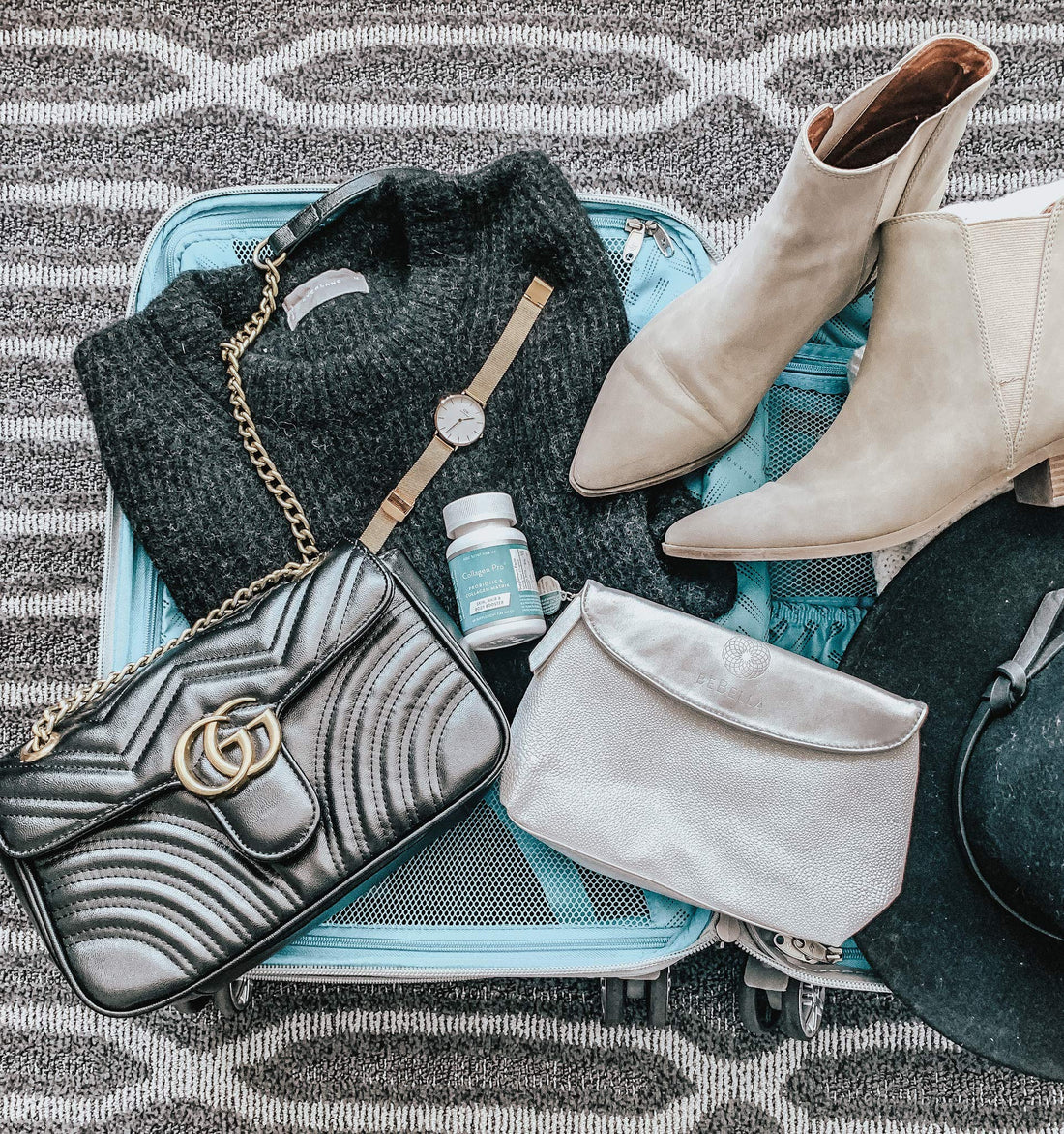 Bebella Collagen Pro- Probiotics & Collagen Peptides I Improve Gut & Skin Barrier Reduces Inflammation, Supports Healthy Skin, Hair & Nails w/Zinc VIT C Hyaluronic Acid 60 Capsules