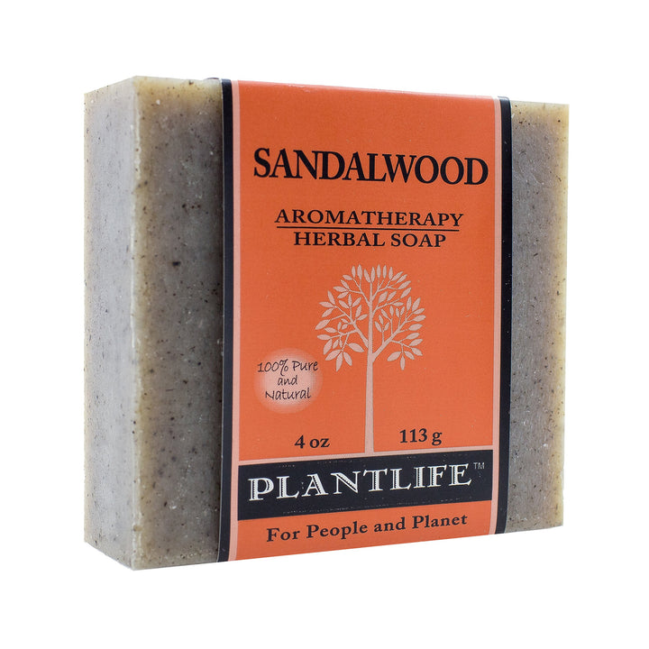 Sandalwood 100% Pure & Natural Aromatherapy Herbal Soap- 4 oz (113g)