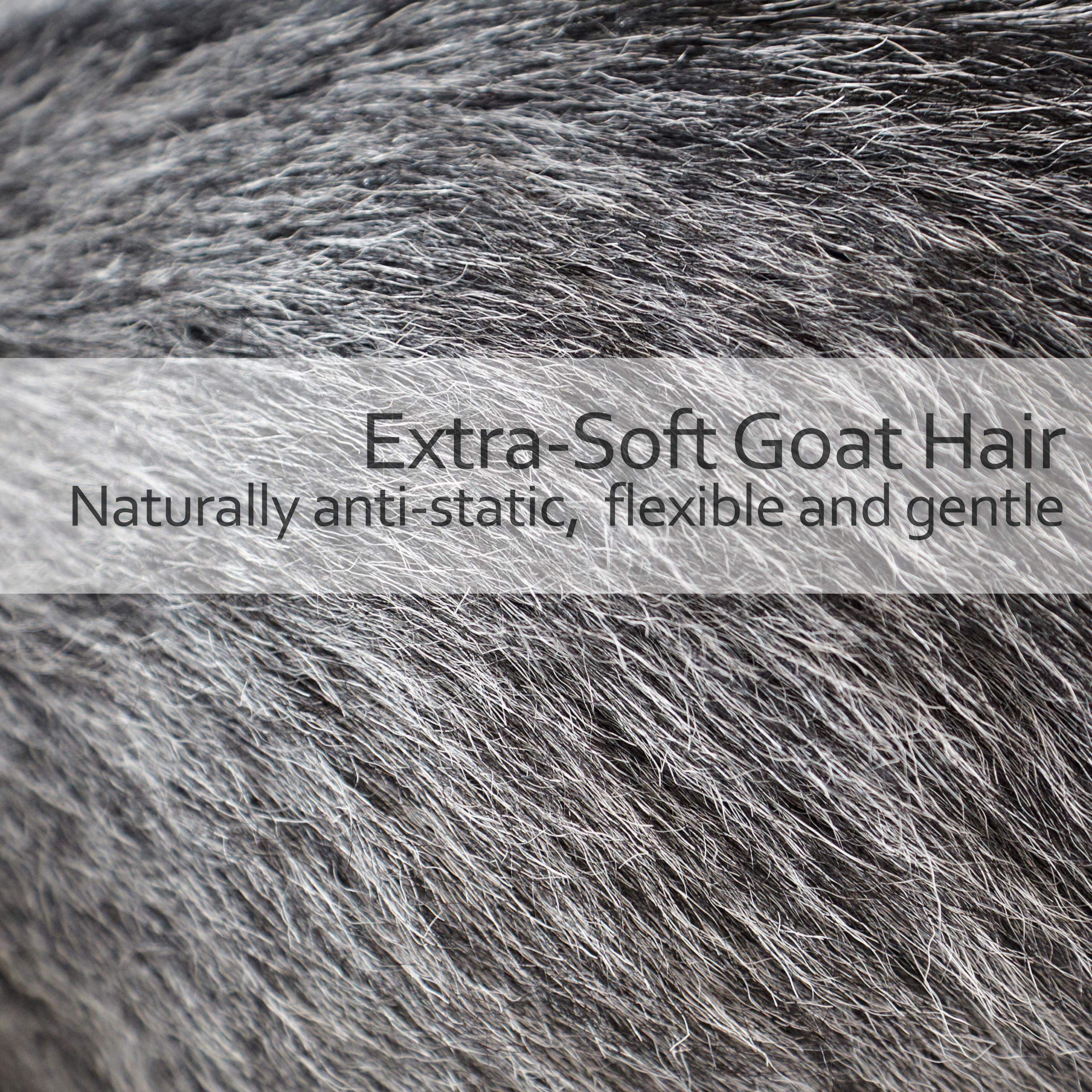 5-3/4-Inches , Oiled Beechwood with Goat Hair/Pig Bristle : Bürstenhaus Redecker Goat Hair/Natural Pig Bristle Face Brush with Oiled Beechwood Handle, 5-3/4-Inches