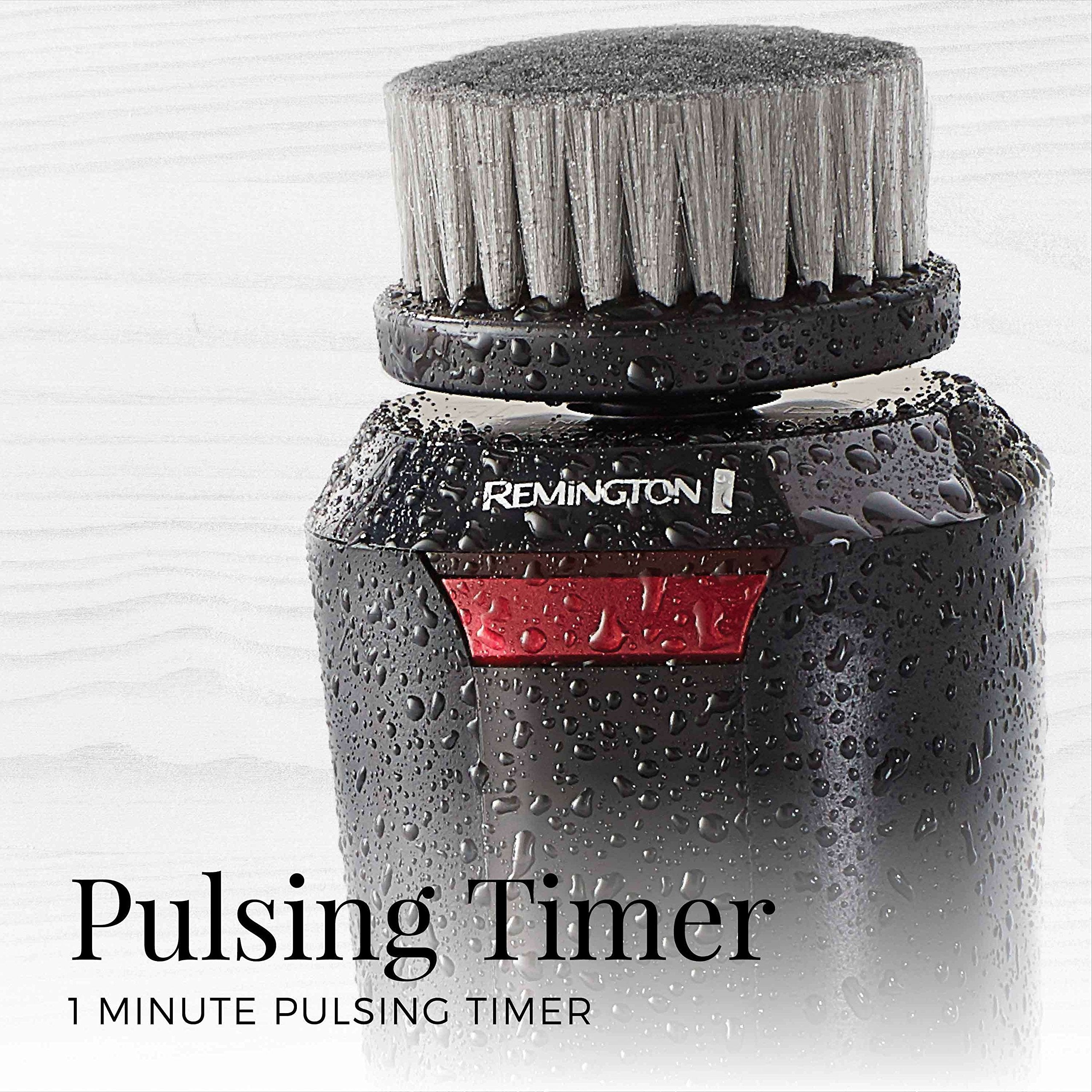 Remington Reveal Men's Compact Facial Cleansing Brush with Pre Shave and Charcoal Heads (FC1500B)