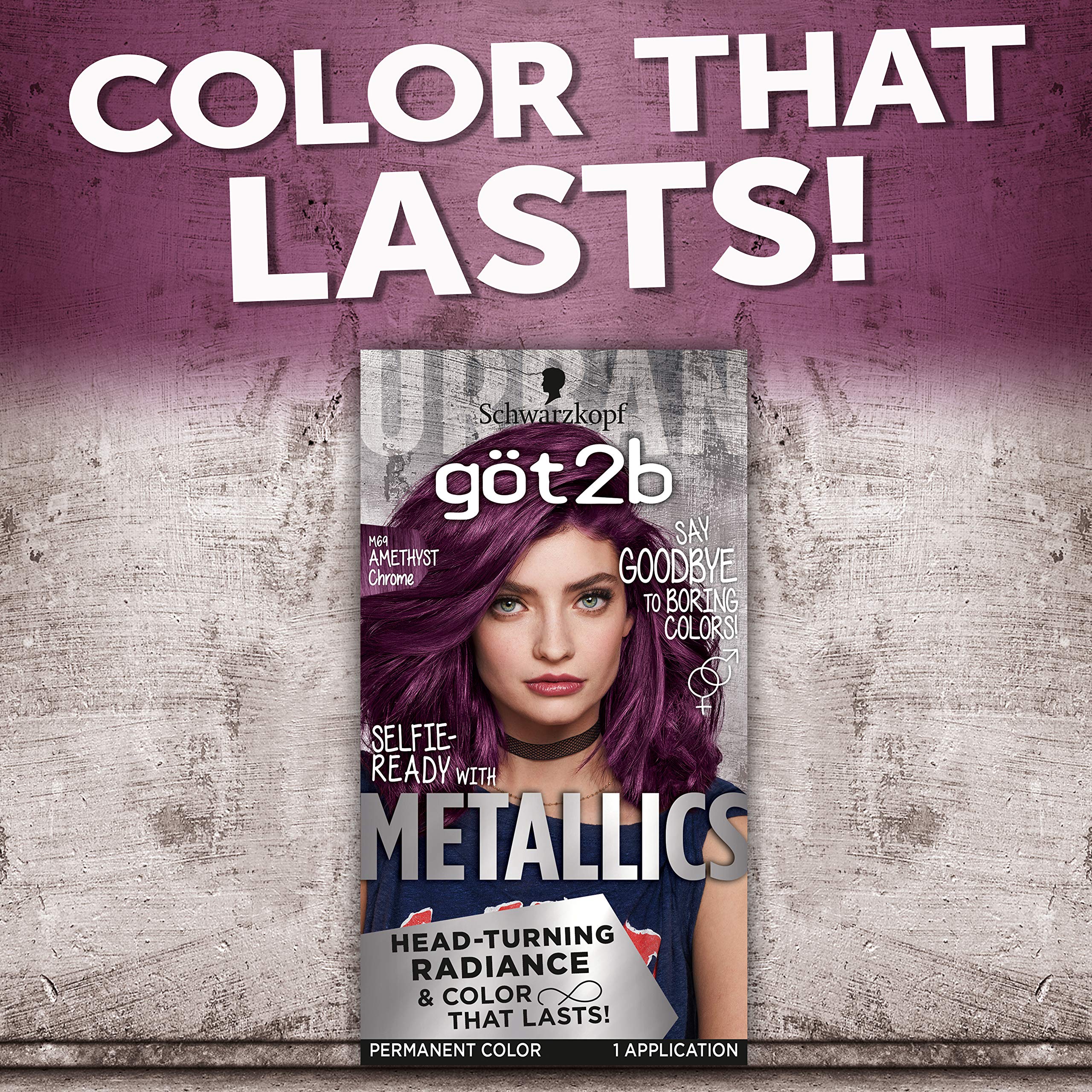 Got2b Metallic Permanent Hair Color, M69 Amethyst Chrome