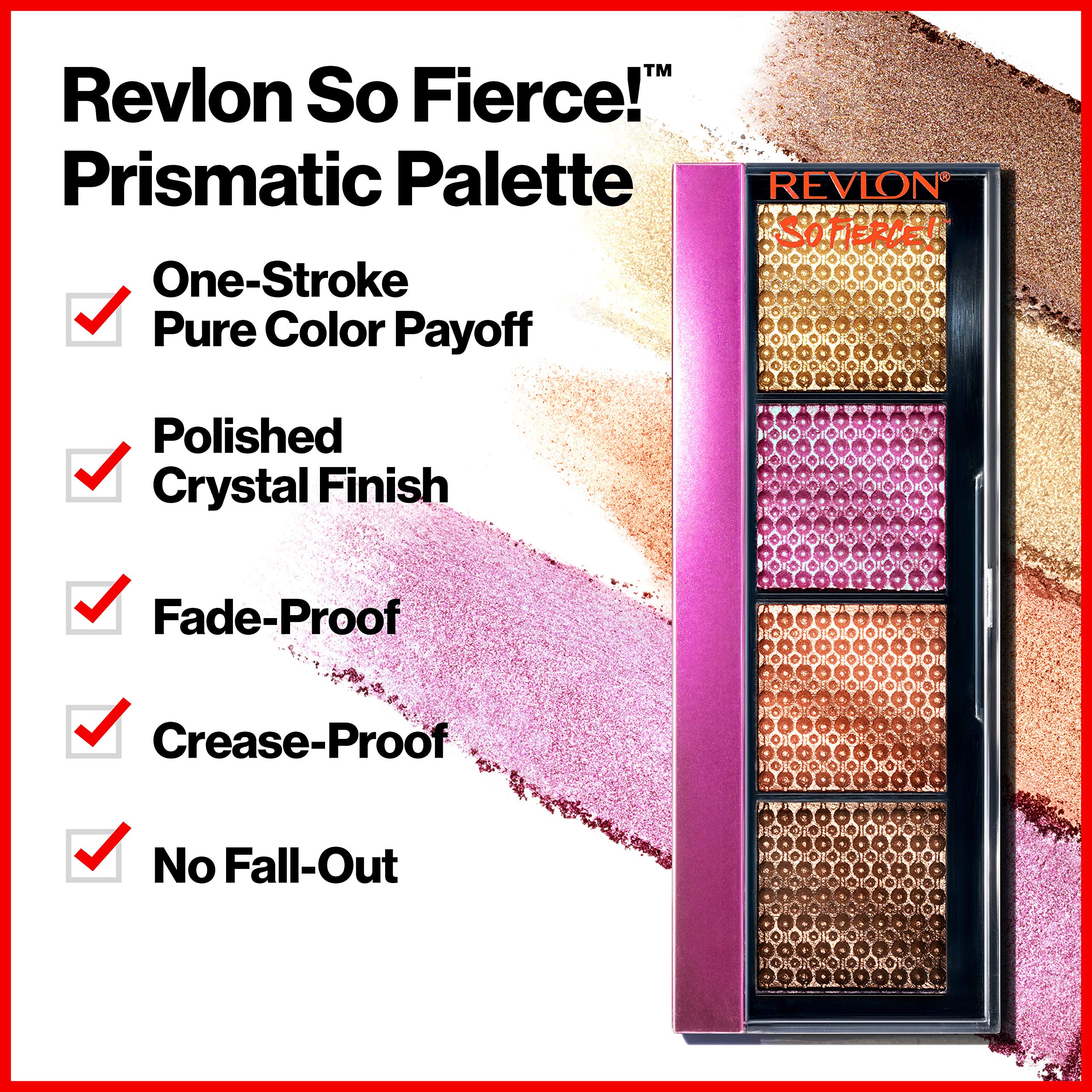 Revlon So Fierce Prismatic Eyeshadow Palette, Eye Makeup, Ultra Creamy Pigmented in Blendable Matte & Pearl Finishes, 961 That's A Dub, 0.21 oz