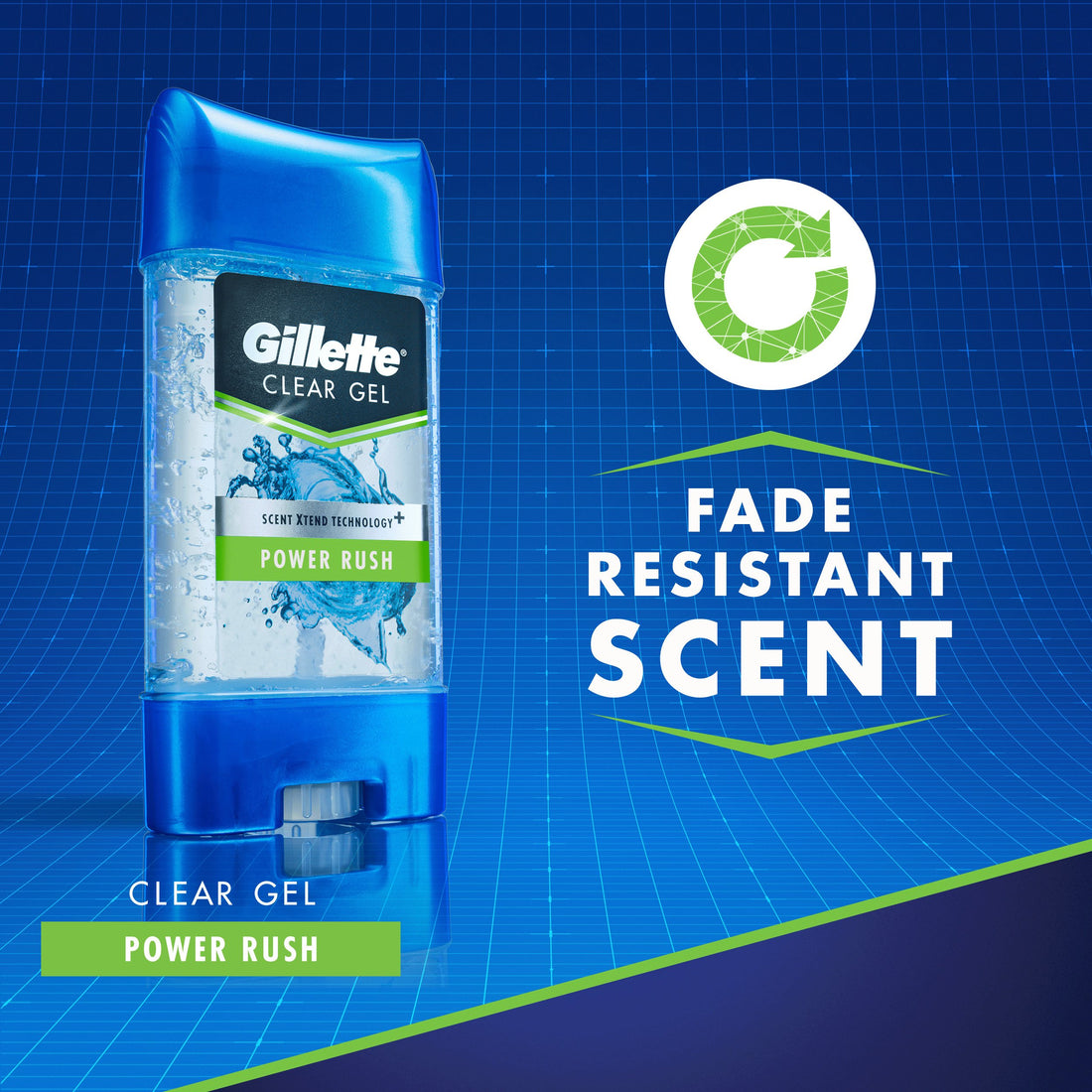 Gillette Anti-perspirant/deodorant Clear Gel, Power Rush, 4-Ounce Stick (Pack of 6) (packaging may vary)